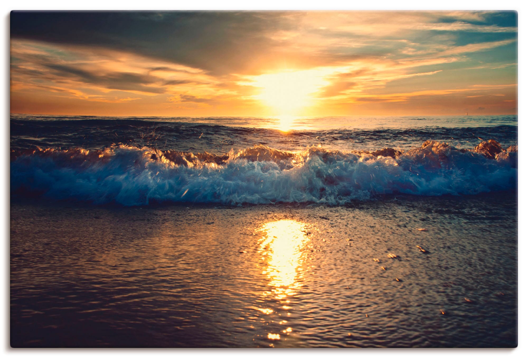 Artland Wandbild »Sonnenuntergang am Meer«, Gewässer, (1 St.), als Alubild, günstig online kaufen