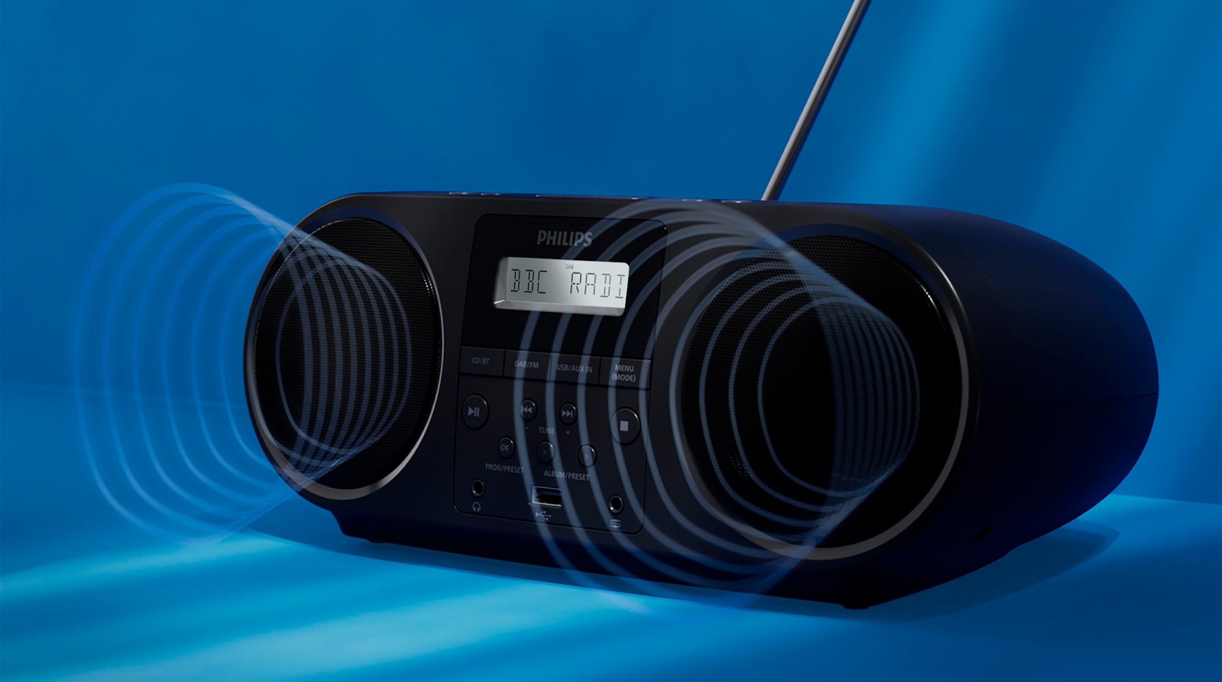 Philips UKW-Radio »TAZ6000/10«, (Bluetooth UKW mit RDS-Digitalradio (DAB+) 4 W)