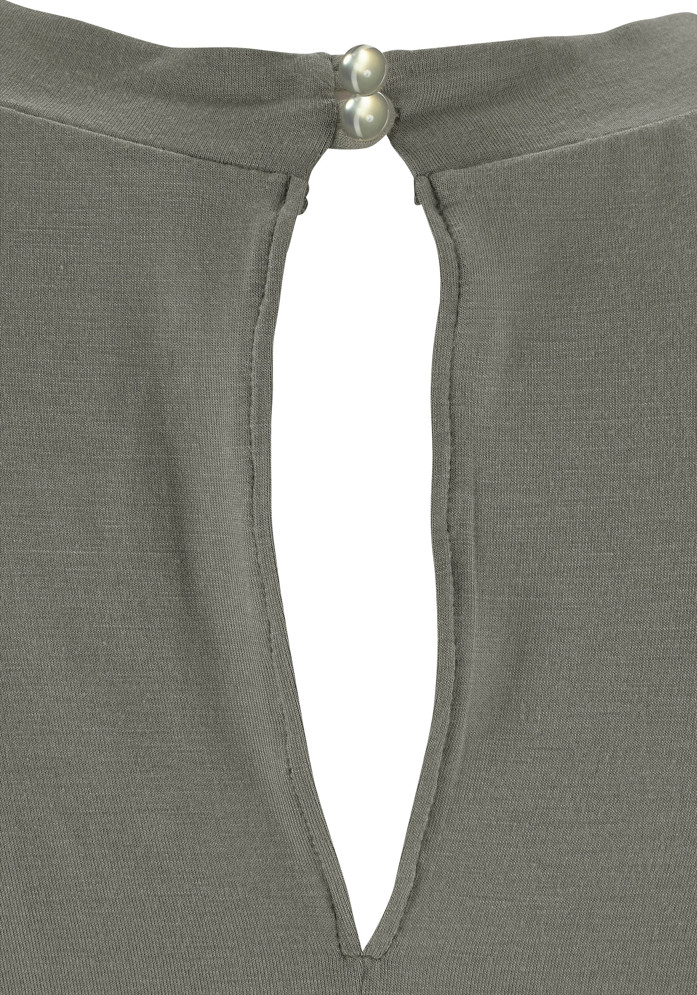 LASCANA Kurzoverall mit V-Ausschnitt, elastischer Jumpsuit mit Taschen