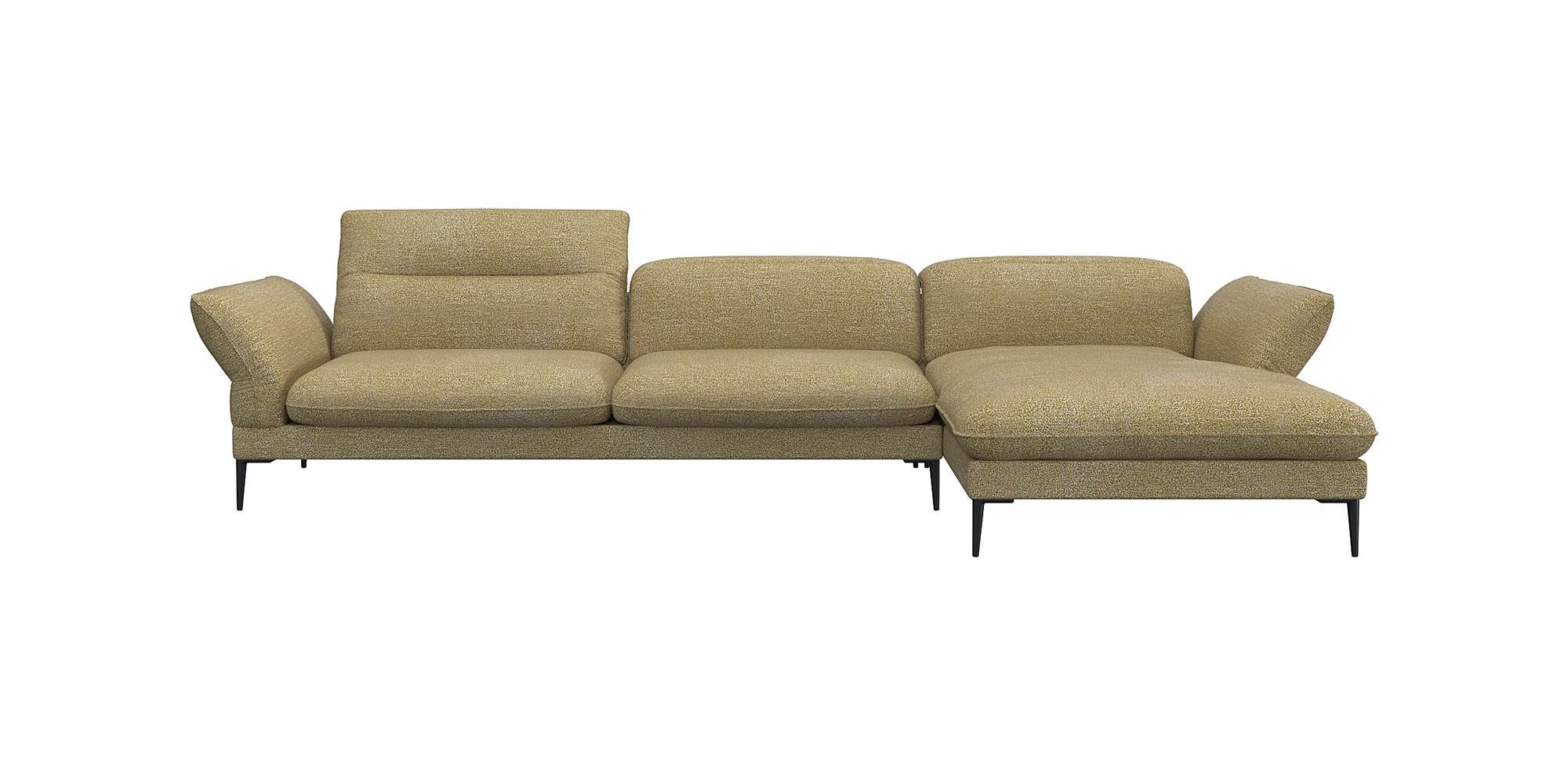 FLEXLUX Ecksofa »Salino, Funktionssofa mit Recamiere, Relaxsofa, Ecksofa«, Sofa mit Arm- und Kopfteil-Verstellungen, Kaltschaum & Stahl-Wellen