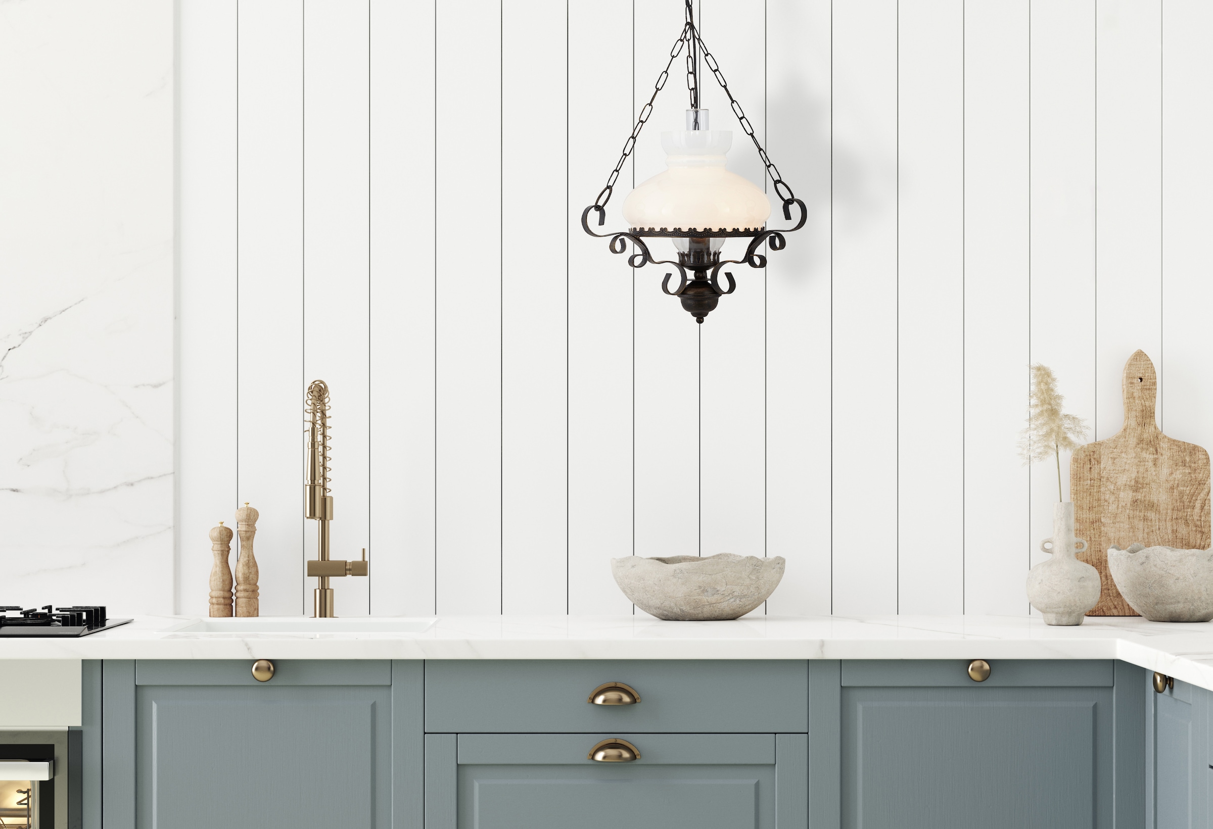 Searchlight Hängeleuchte »Oil Pendant  - Rust Metal & Clear & Opal Glass« E27 1 Stk.