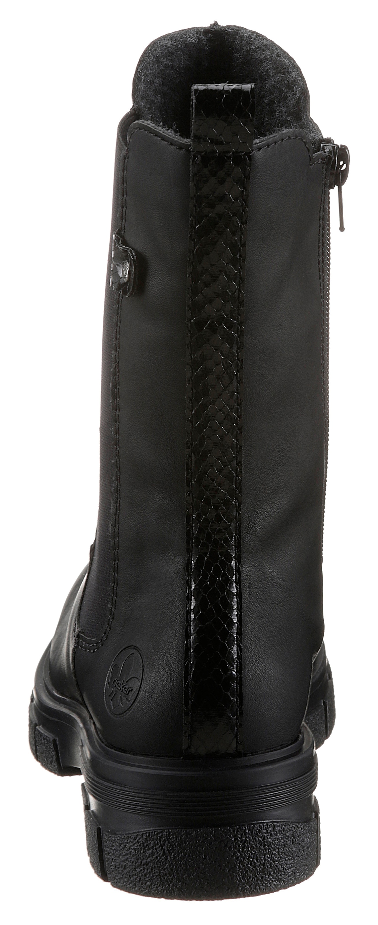 Rieker Chelseaboots, Stiefelette, Blockabsatz, Boots mit breitem Stretcheinsatz
