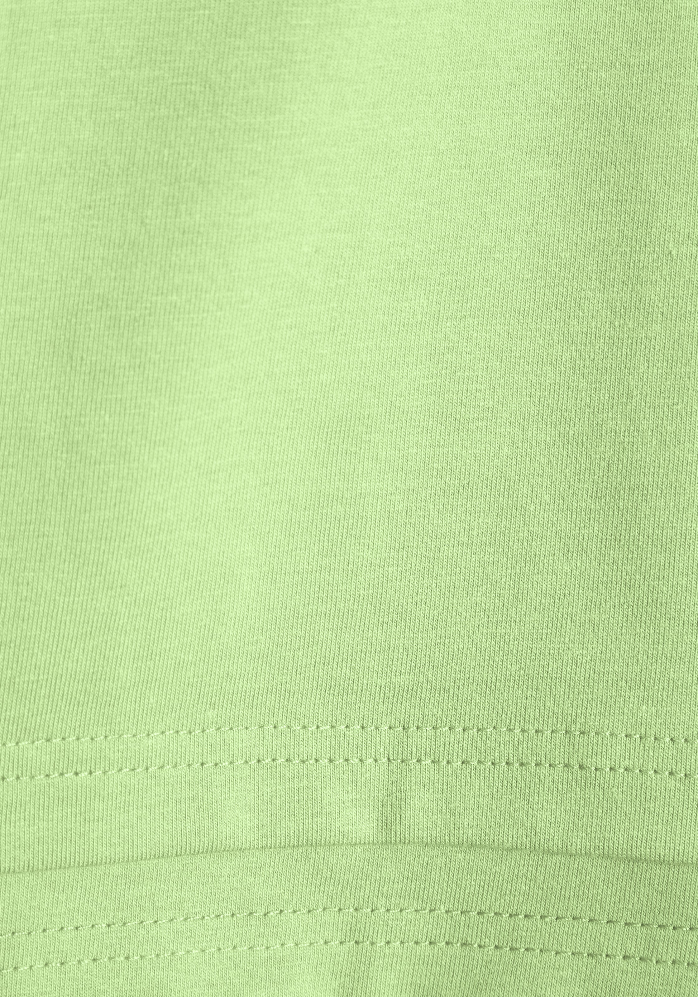 LASCANA Kurzarmshirt mit kastigem Schnitt und Lagen-Look