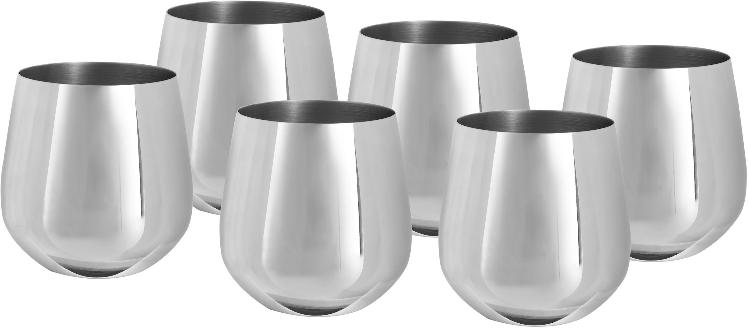 ECHTWERK Weinglas (Wein & Wasserkelch-Set), 500 ml, bruchsicher, stiellos, 10 x 9,5 cm