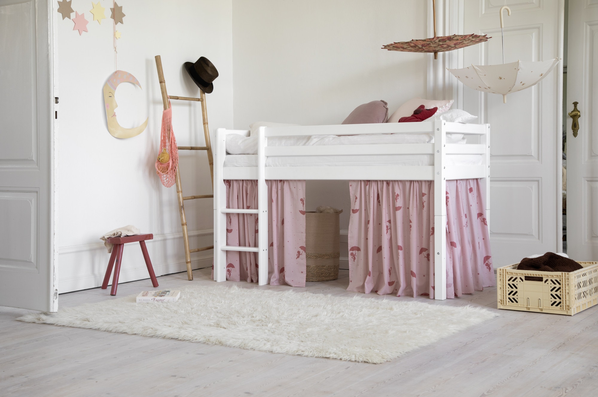 Hoppekids Spielbett »ECO Dream, Hochbett, teilbar in 2 Einzelbetten«, Massivholz, wahlweise in 2 Größen und 4 Farben, Matratze wählbar
