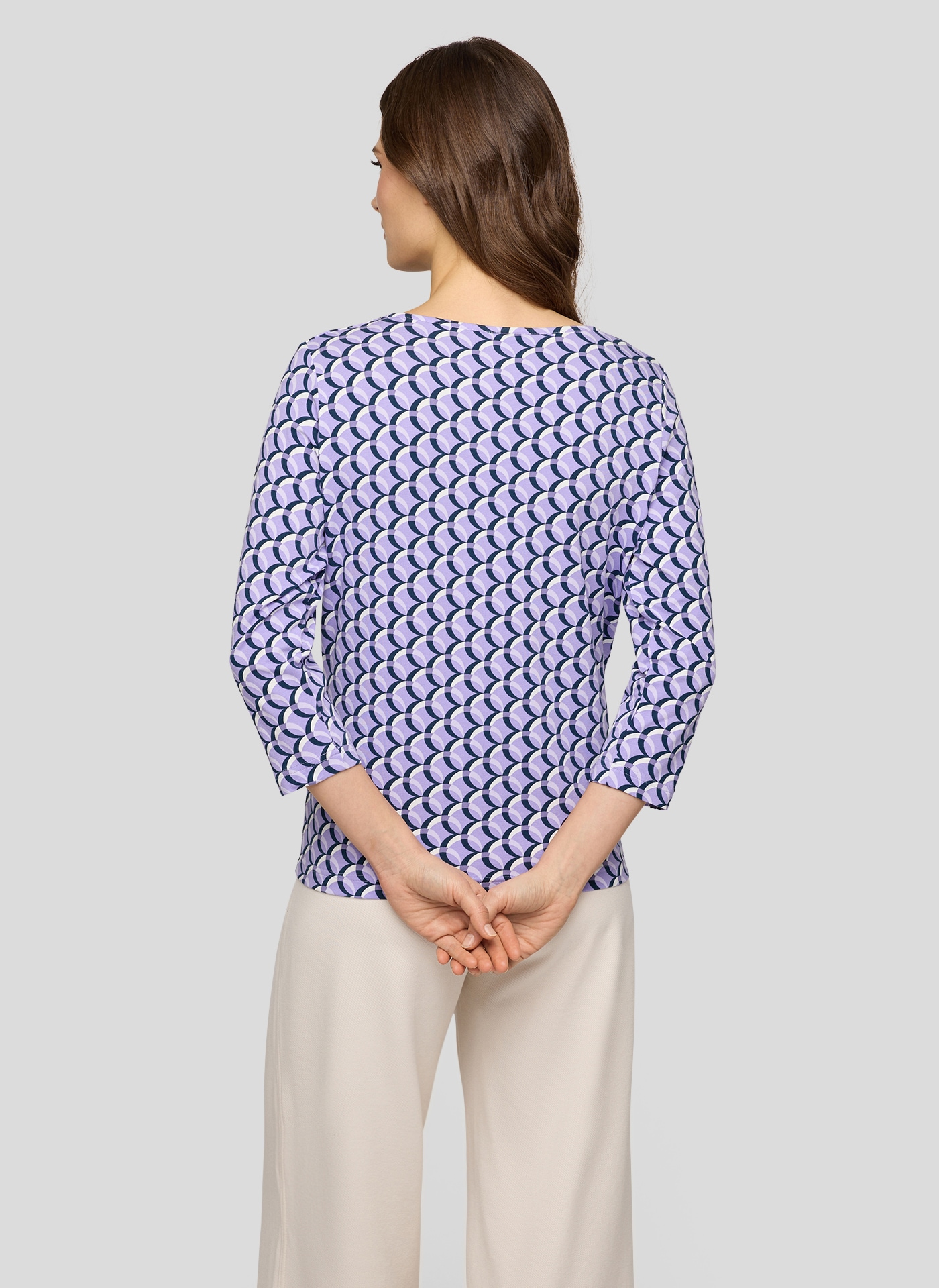 Rabe 3/4-Arm-Shirt Sommershirt mit grafischem Allover-Muster