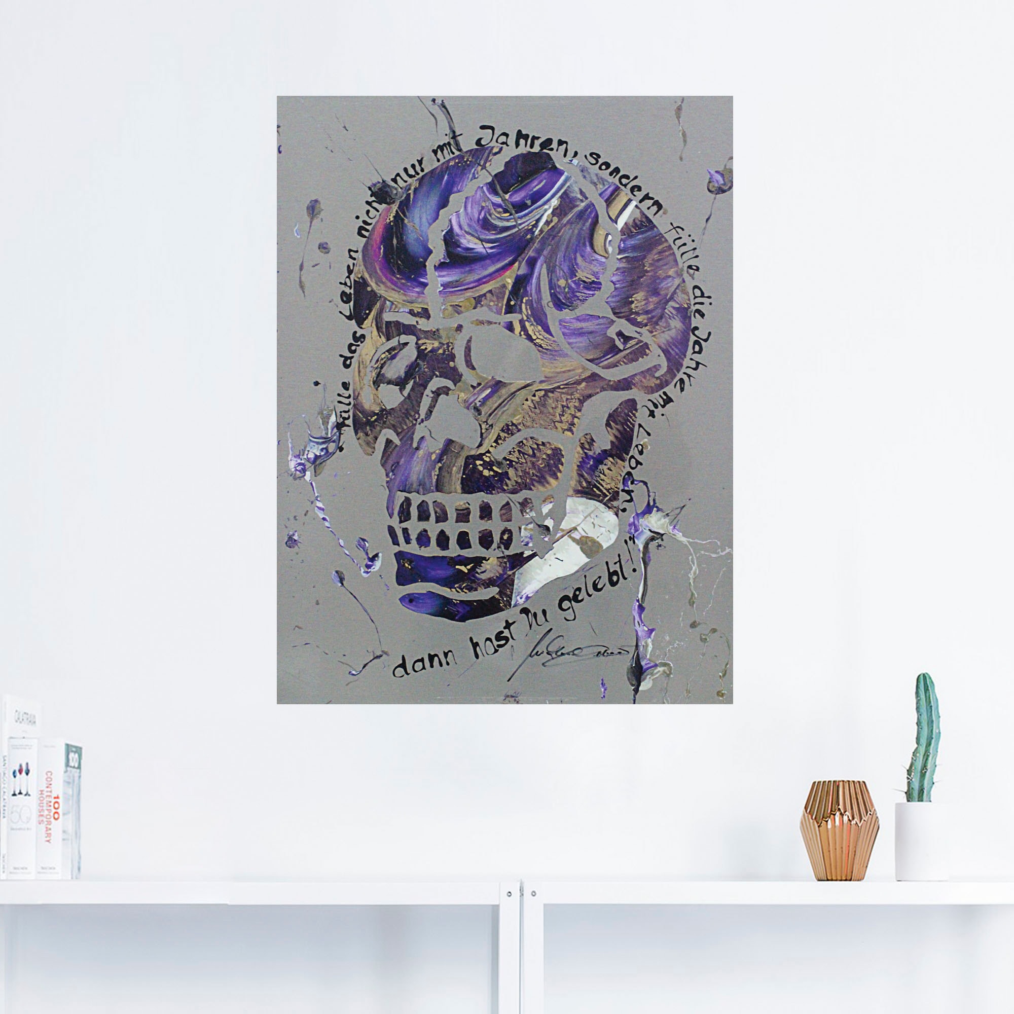 Artland Wandbild »Totenkopf 3«, Körper, (1 St.), als Leinwandbild, Wandaufkleber in verschied. Größen