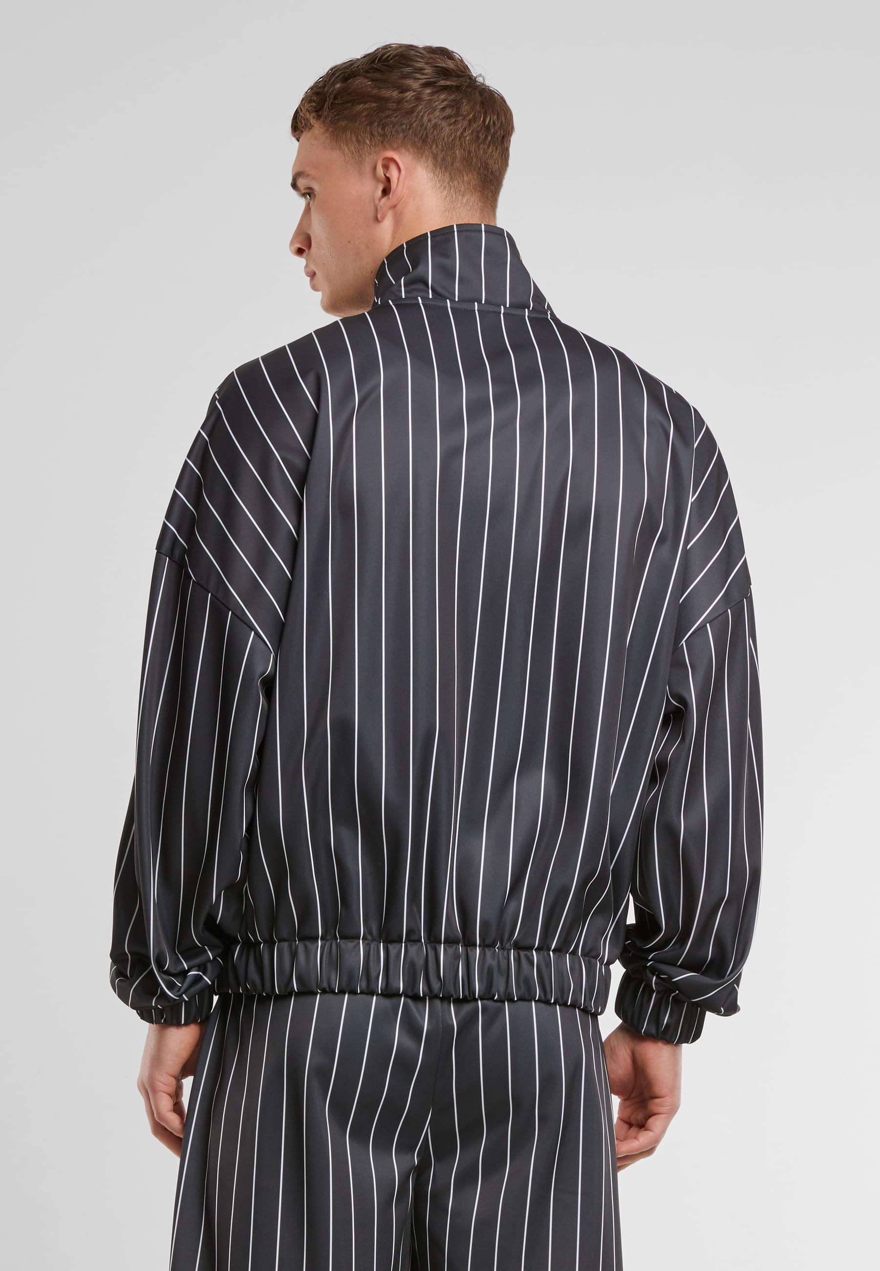 URBAN CLASSICS Trainingsjacke »Urban Classics Pinstripe Trackjacket« 1 Stk. tlg. ohne Kapuze