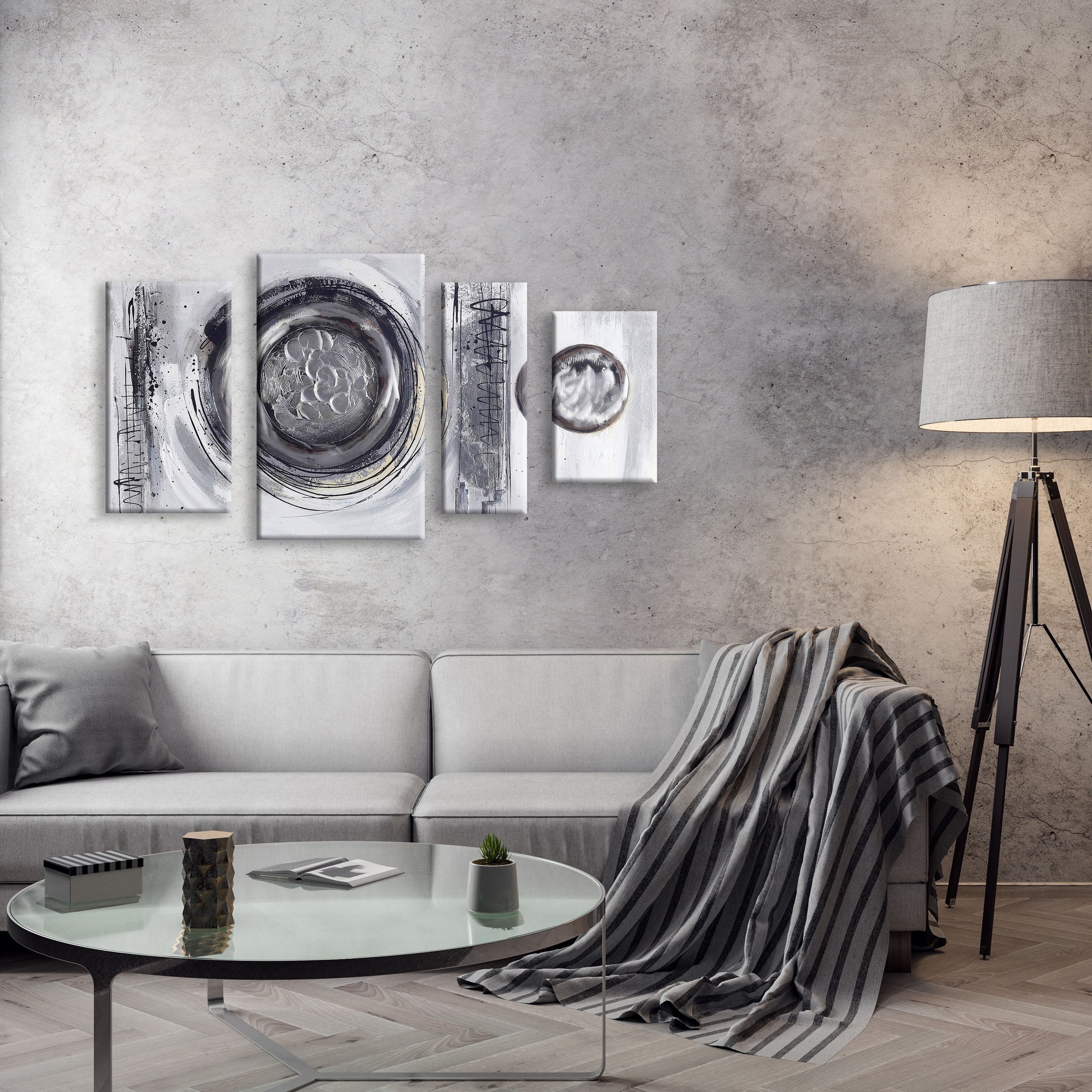 Bönninghoff Ölgemälde, Abstrakt-Abstrakte-Kunst-Gemälde-Formen, (1 St.), je günstig online kaufen