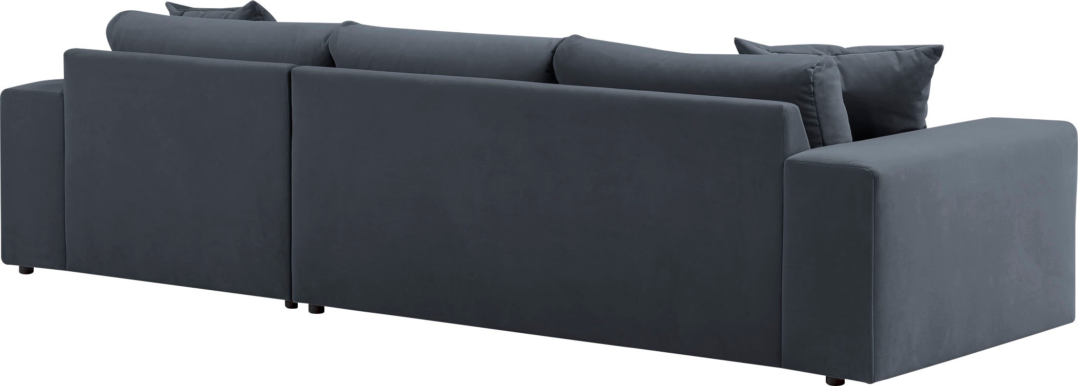 andas Ecksofa »SLEETLAND XXL in Samtvelours oder Vintage-Leder-Optik, L-Form,«, besonders groß und bequem