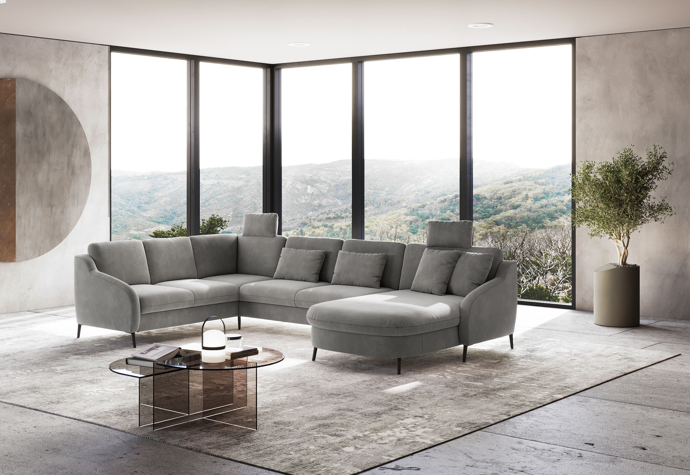 sit&more Wohnlandschaft "Soul U-Form", wahlweise mit Bettfunktion und Bettk günstig online kaufen