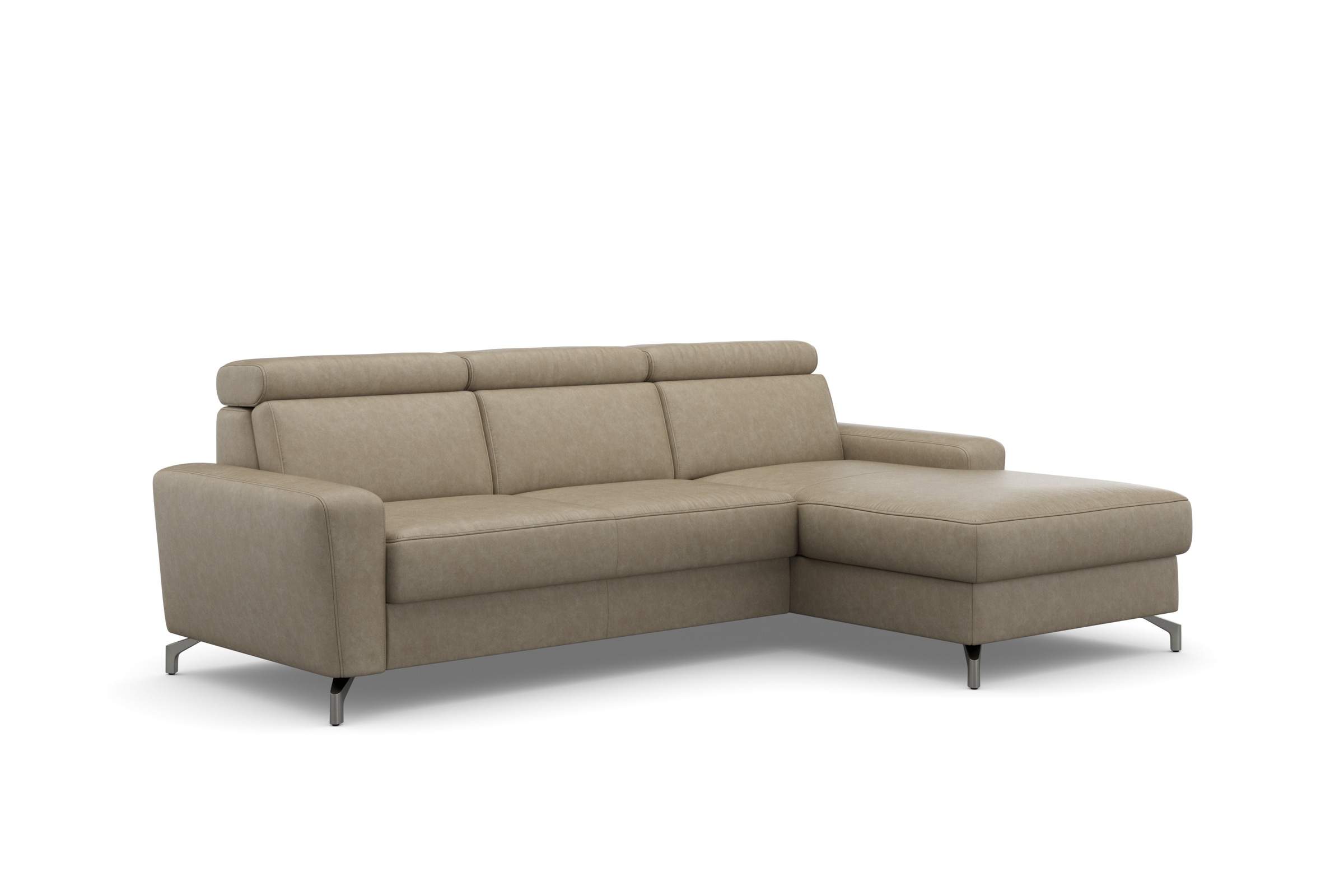 sit&more Ecksofa »Scarlett L-Form«, inklusive Kopfteilverstellung, wahlweise mit Bettfunktion, Bettkasten