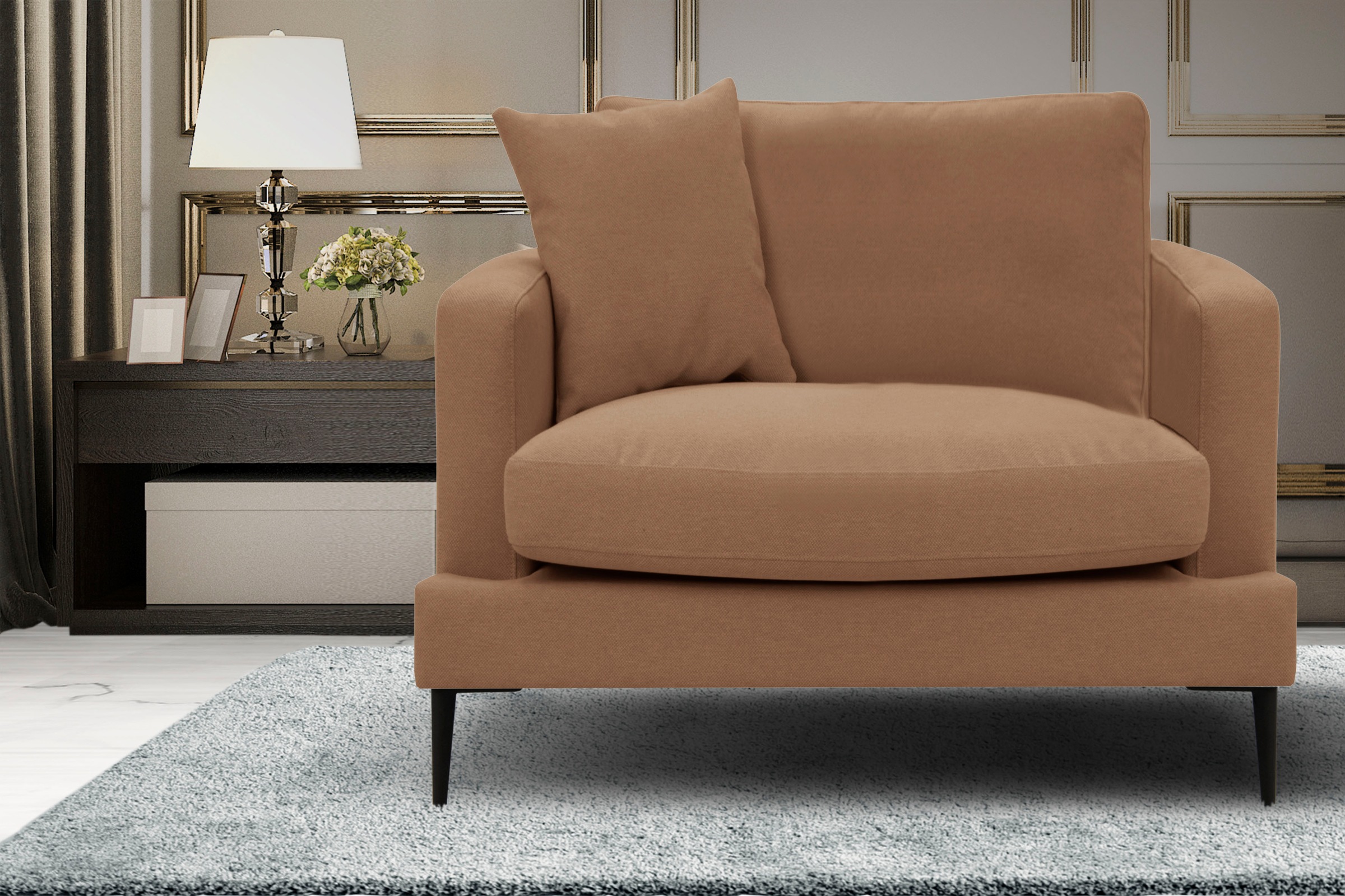 Home affaire Sessel »Cozy Loungesessel, Designersessel, Maße B/T/H: 91/97/8 günstig online kaufen