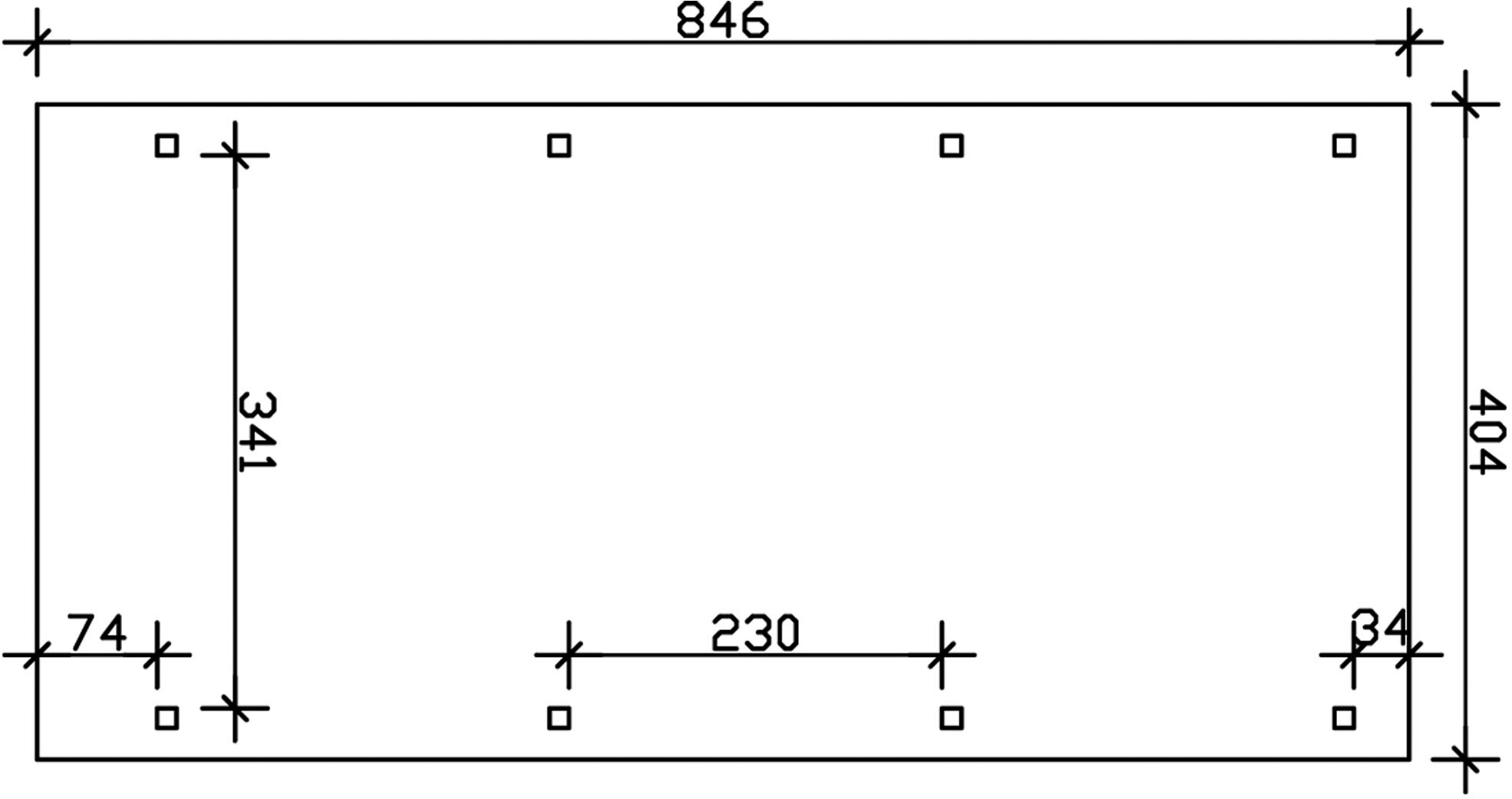 Skanholz Einzelcarport »Emsland«, Holz, 341 cm, Anthrazit