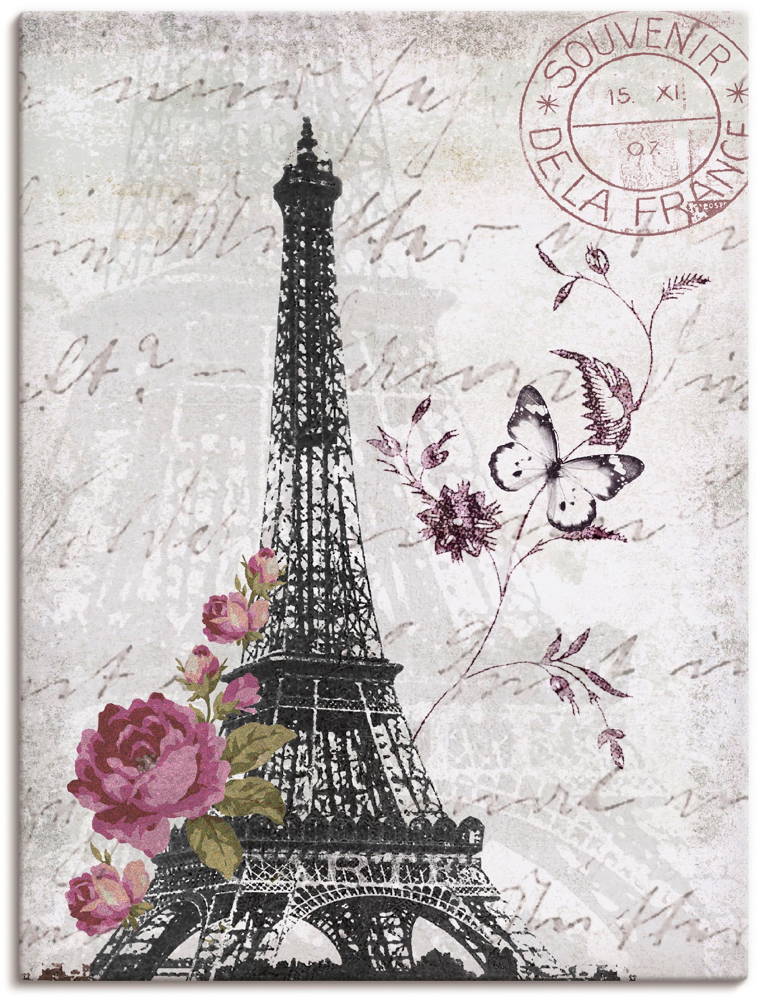 Artland Wandbild »Eiffelturm Grafik« Bilder von Europa 1 Stk. tlg. als Alub günstig online kaufen