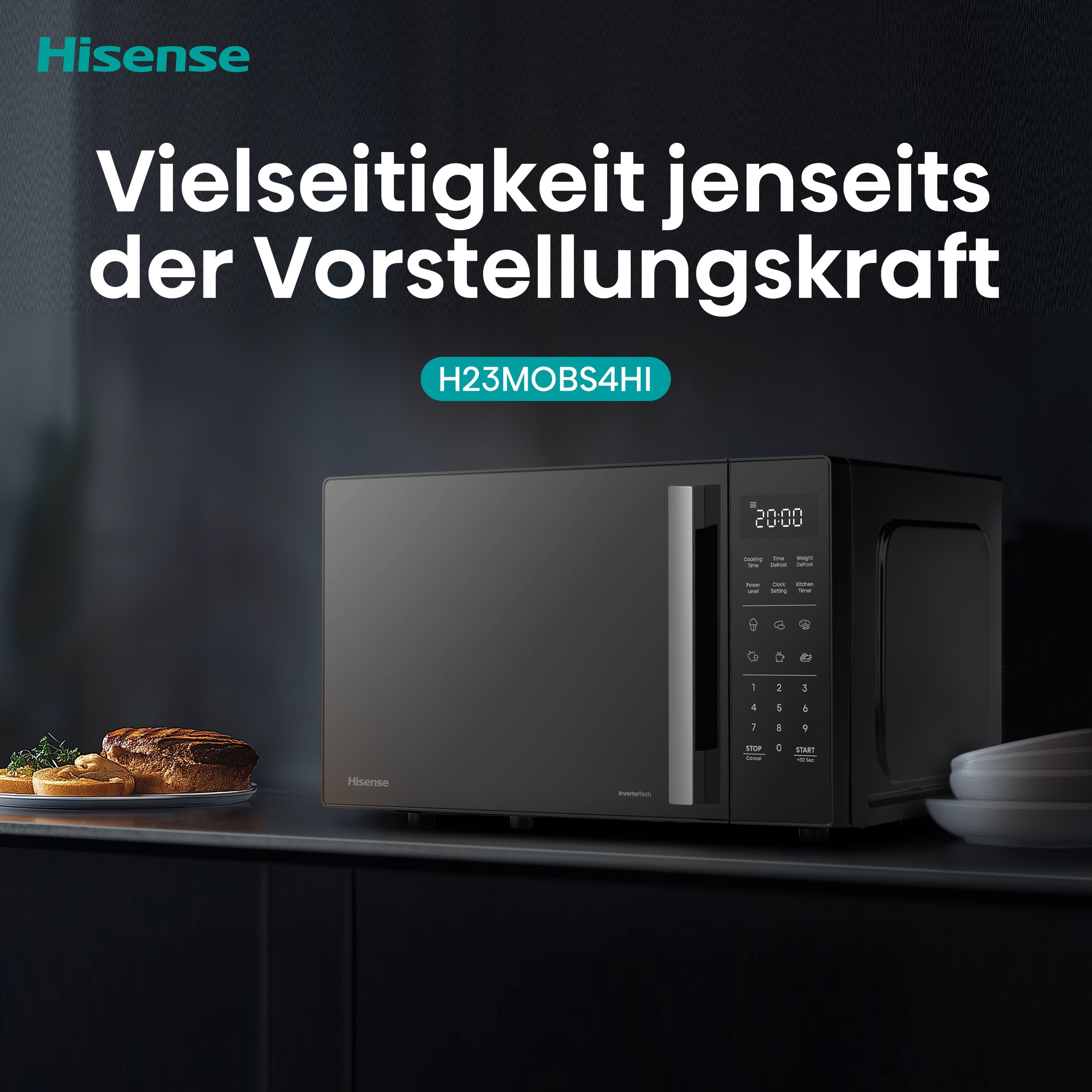 Hisense Mikrowelle »H23MOBS4HI«, Mikrowelle, 1400 W