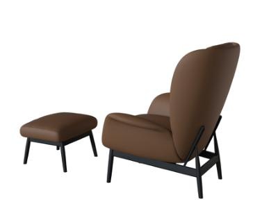 FLEXLUX Ohrensessel »Padova«, Stil & Komfort, organische Form, Ledenstütze integriert, Fuß schwarz