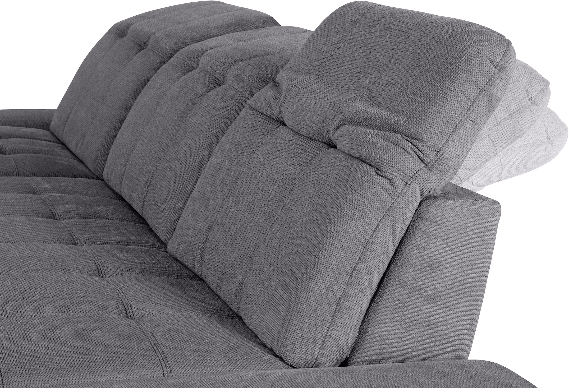 COTTA Ecksofa »Holiday L-Form mit Sitztiefen-, Armteil- und Kopfteilverstellung«, wahlweise mit Bettfunktion & Bettkasten