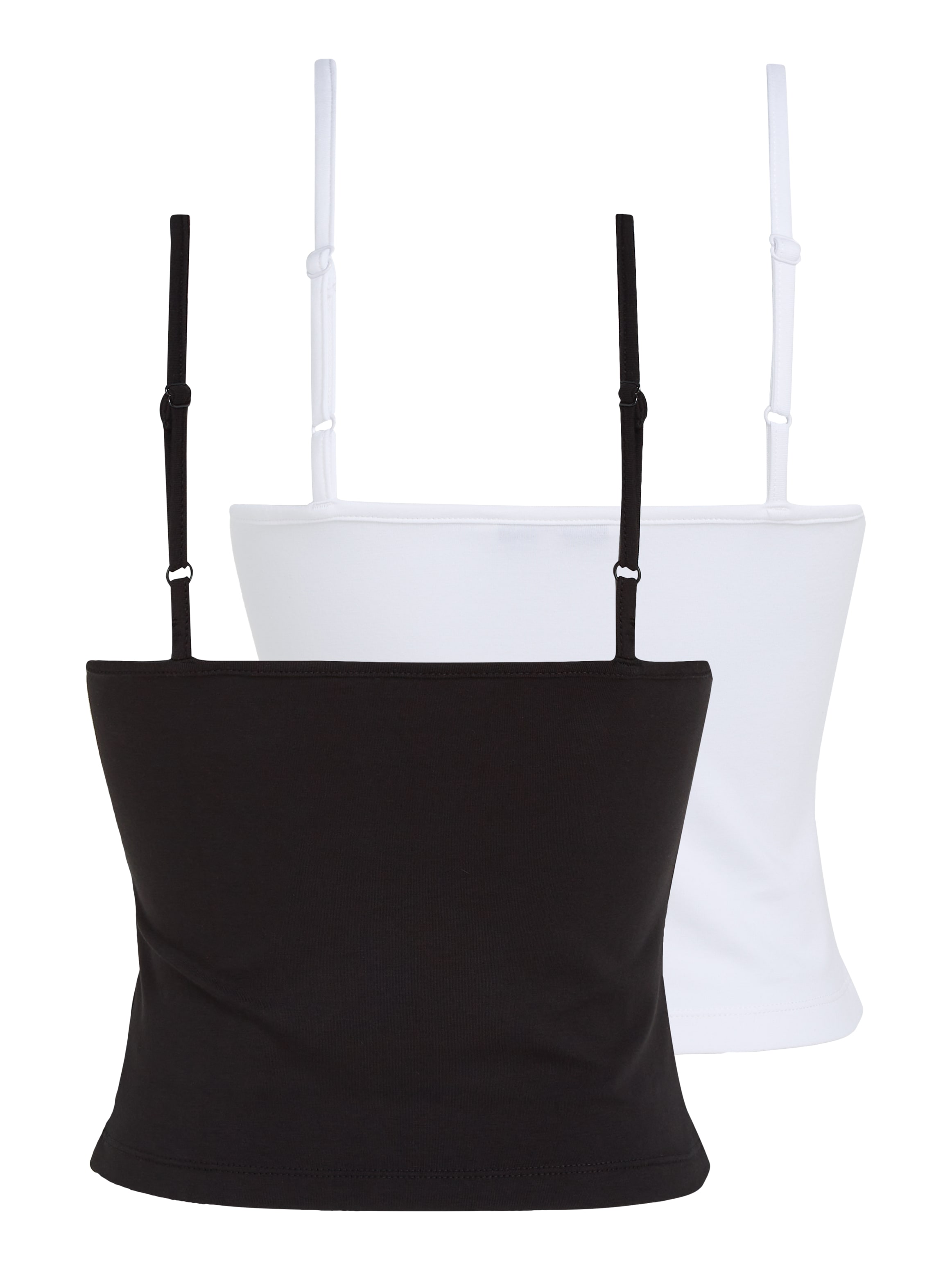 Tommy Jeans Spaghettitop »TJW 2PACK ESSENTIAL STRAP TOP«, (Packung, 2er), mit Logo-Flag