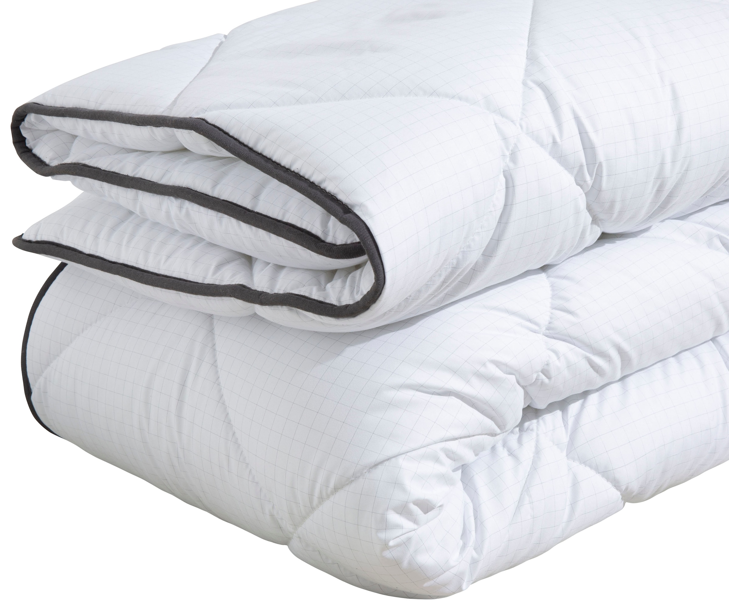 Home affaire Microfaserbettdecke »Murau, Bettdecke 135x200 cm, 155x220 cm mit antistatischer Wirkung«, warm, Füllung Polyester, Bezug Microfaser Carbon, (1 St.), Bettdecken, Sommer, Winter, 4-JZB, Decke mit Blauen Engel zertifiziert