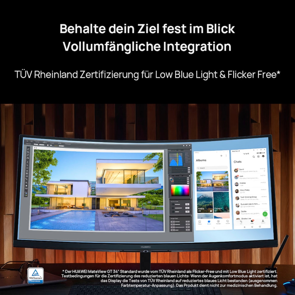 Huawei Curved-Gaming-Monitor »MateView GT Zhuque-CBA«, 86 cm/34 Zoll, 3440 x 1440 px, UWQHD, 4 ms Reaktionszeit, 165 Hz