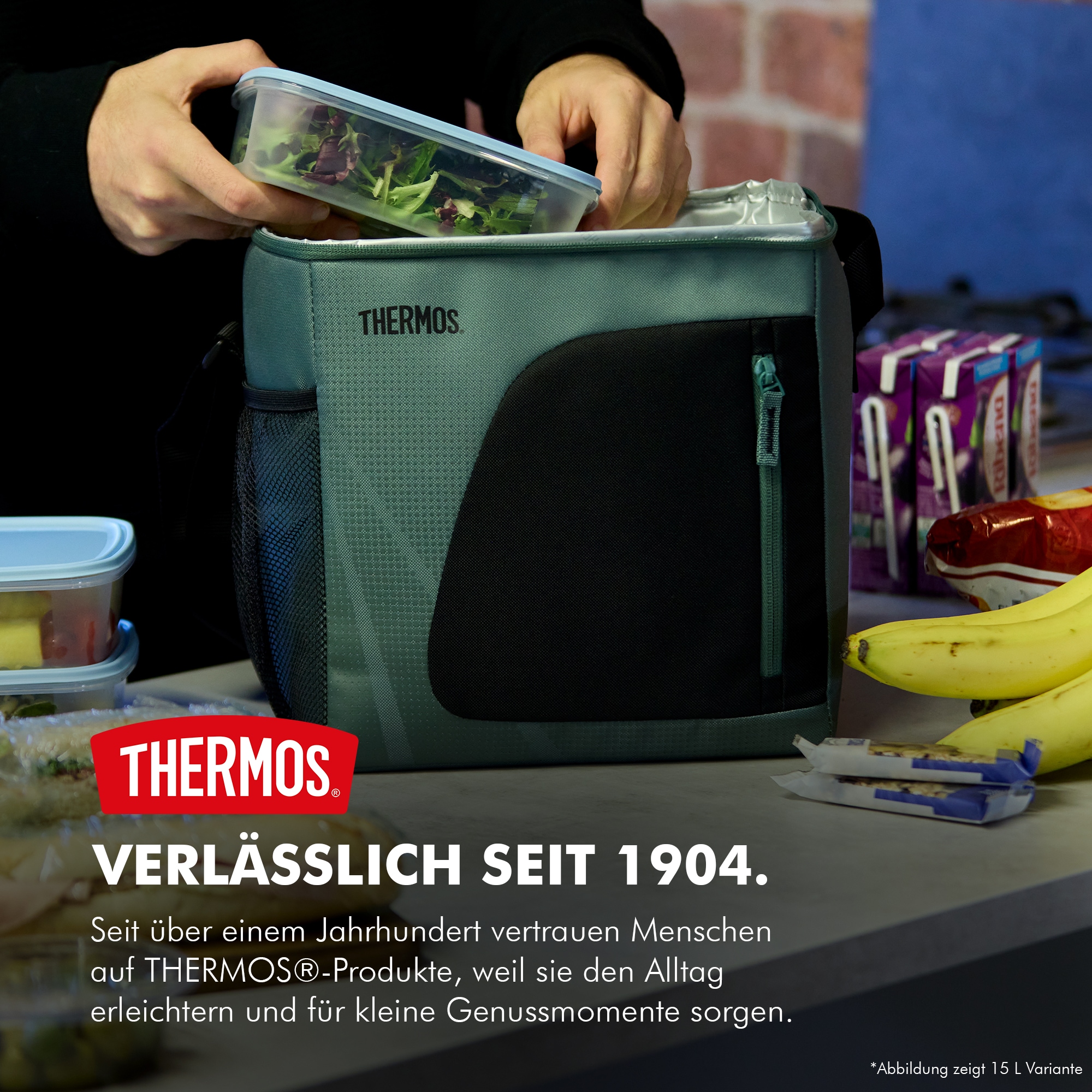 THERMOS Kühltasche »ICON Cooler mit praktischen Tragenetzen« IsoTec Premium-Schichtisolierung, verstellbarer Tragegurt