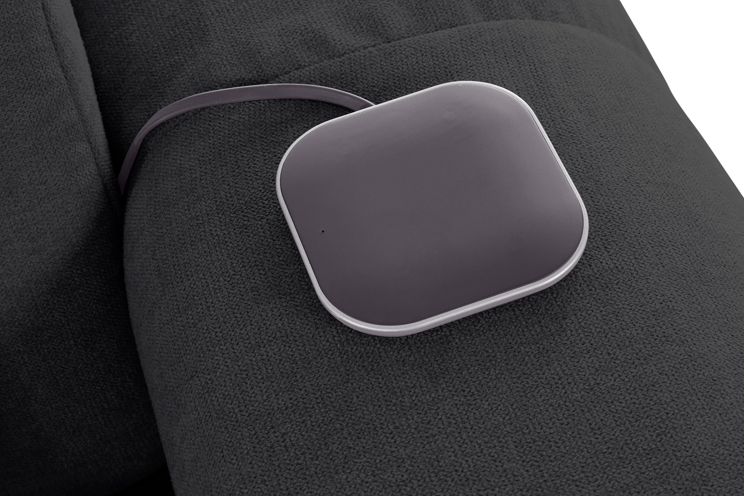 COTTA Ecksofa »Mia L-Form mit 3 Zierkissen«, wahlweise mit Bettfunktion, Bettkasten, Beleuchtung & Wireless-Charger