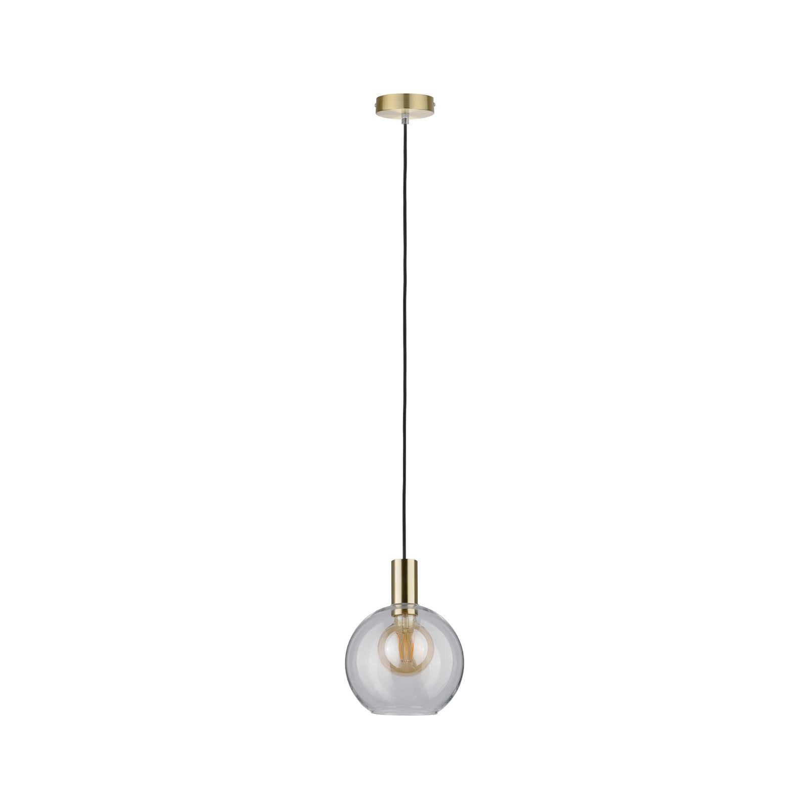 Paulmann Pendelleuchte »Neordic Esben max. 1x20W Klar/Messing gebürstet 230V Glas/Metall«, 1 flammig, Leuchtmittel E27 | ohne Leuchtmittel, E27