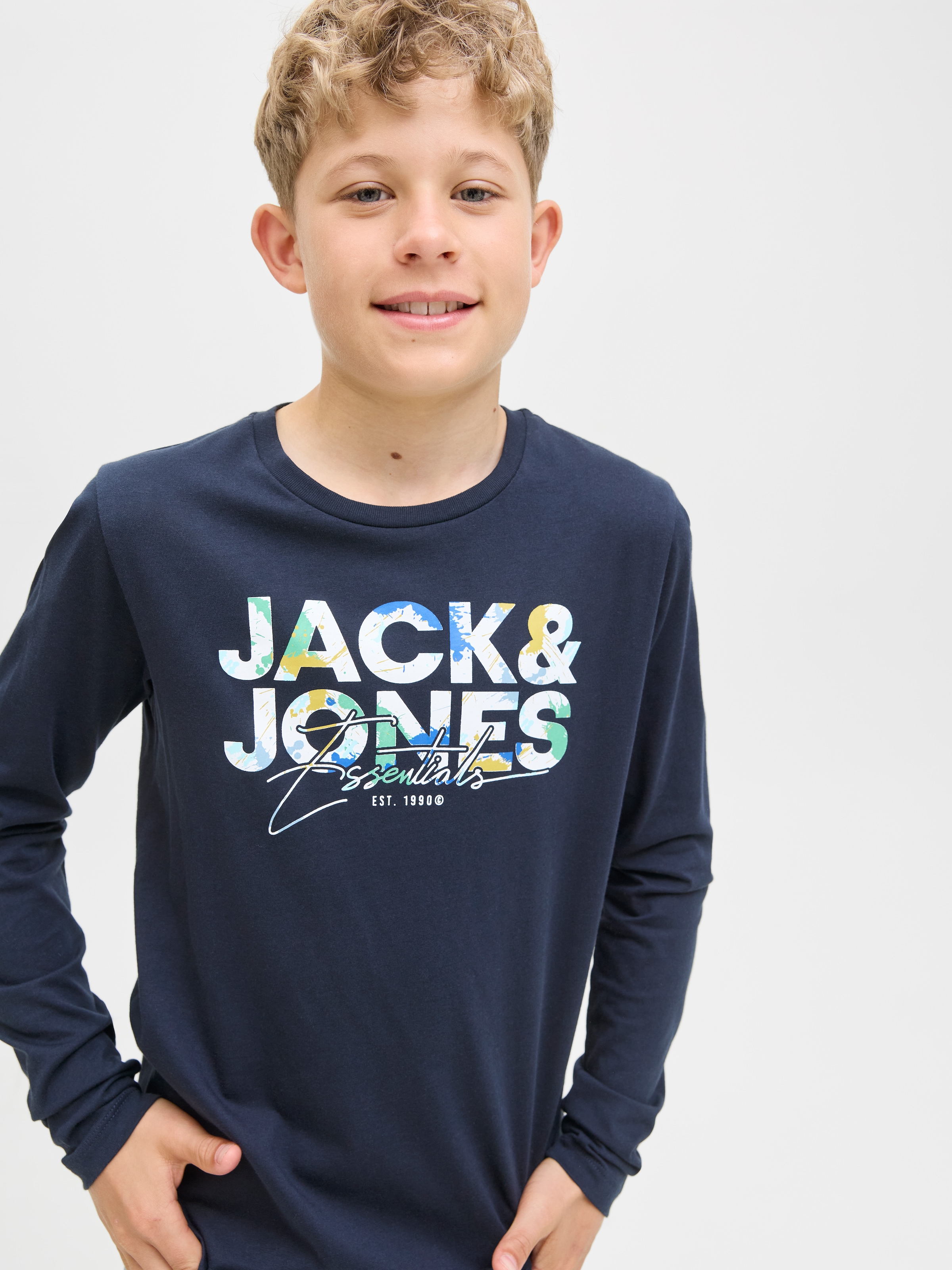 Jack & Jones Junior Langarmshirt »JJGEPLAS TEE LS CREW NECK JNR«