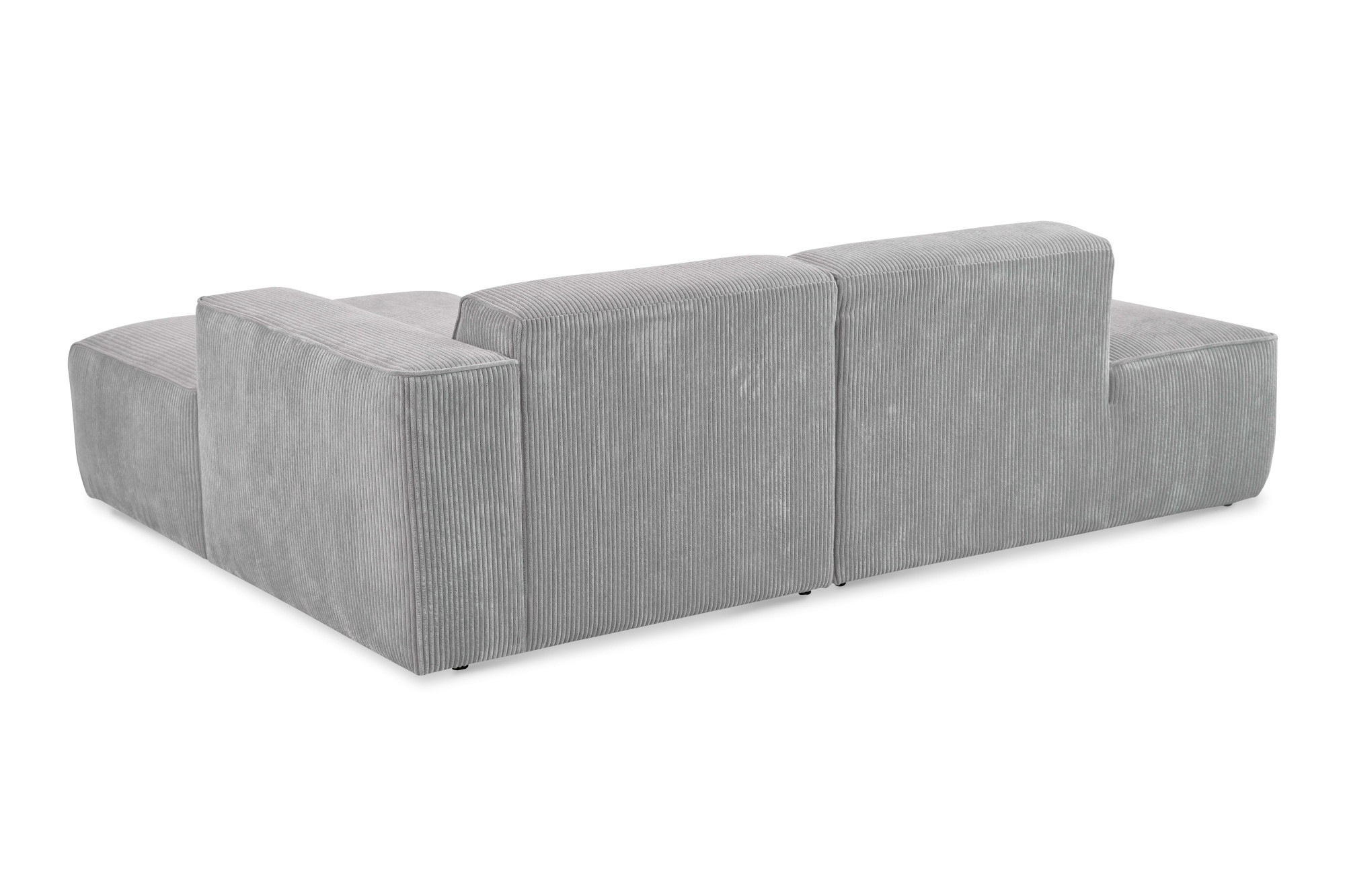 andas Ecksofa »Noord mit Kedernaht, Breite 227 cm«, Cord, Struktur, Webstoff, mit Wellenunterfederung, Massivholzrahmen