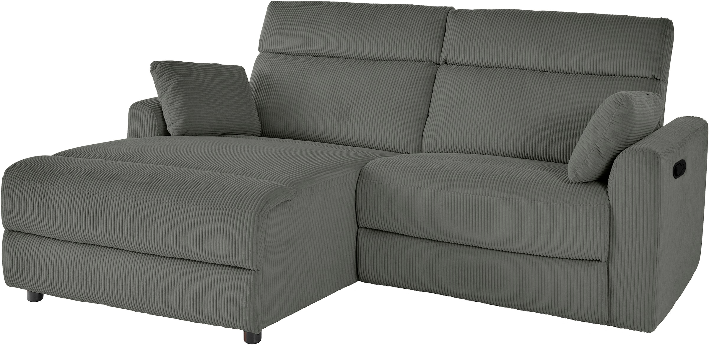 OTTO home Ecksofa »JENNA L-Form,  209cm - OTTO. Verlässliche Qualität.« manuelle o. elektrische Relaxfunktion, USB A/C, weicher Sitz, Cord.
