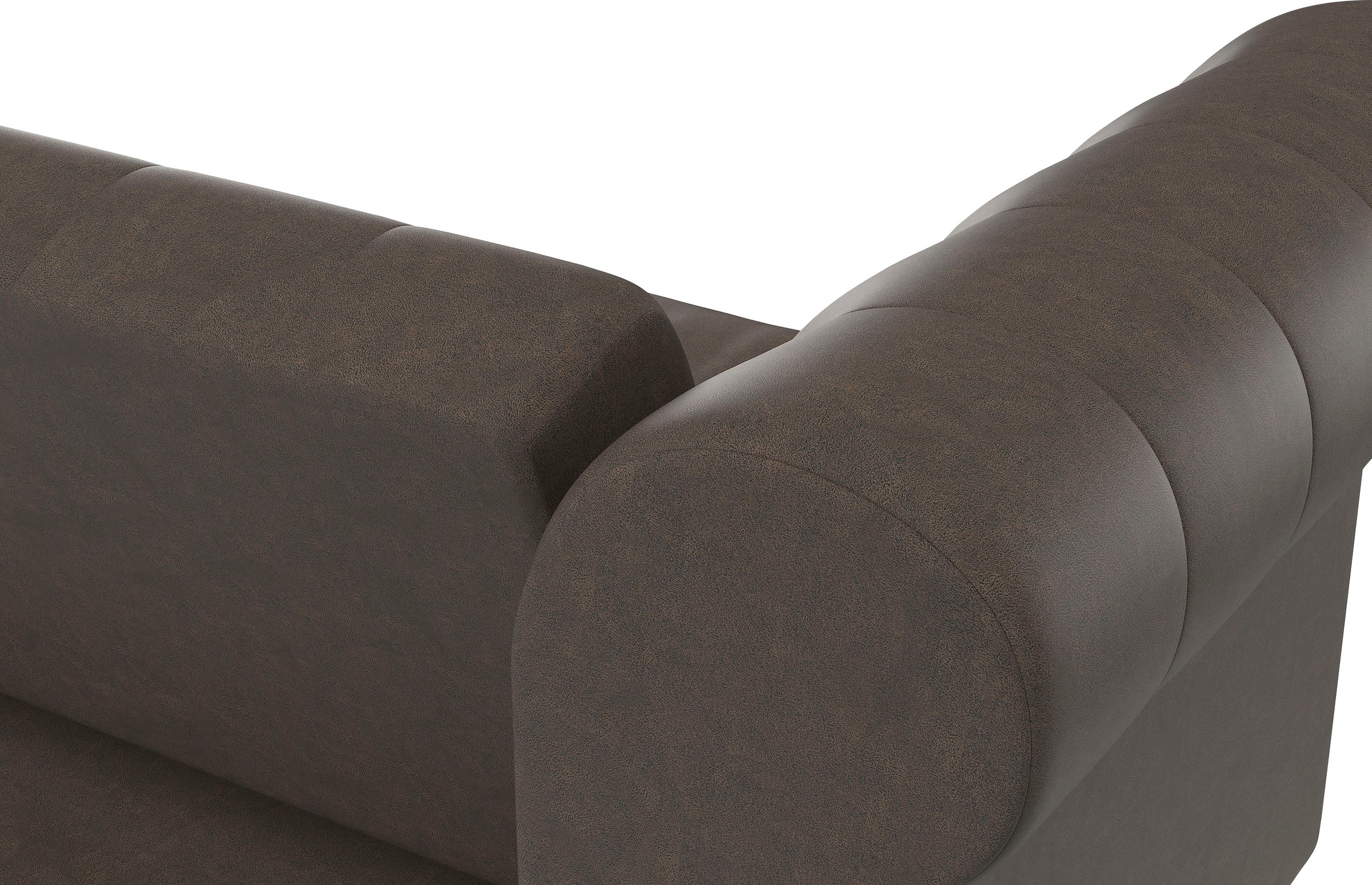 Dorel Home 3-Sitzer »Felix, Schlafsofa 236 cm, (Liegefläche 108x190cm), Rückenlehne«, 3-fach verstellbar, Velours, Kunstleder, Luxus-Microfaser Vintage