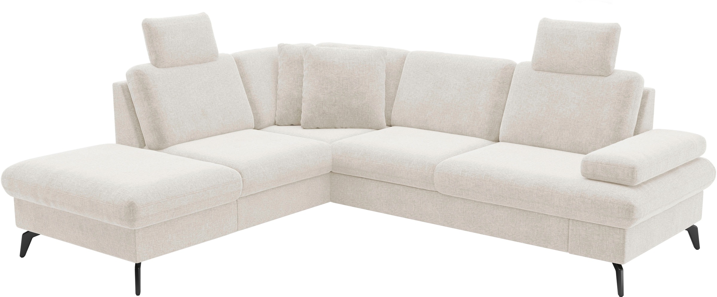 sit&more Ecksofa »Morris Jubi L-Form«, inkl. Armteilfunktion und 1 Zierkissen, wahlweise mit Bettfunktion