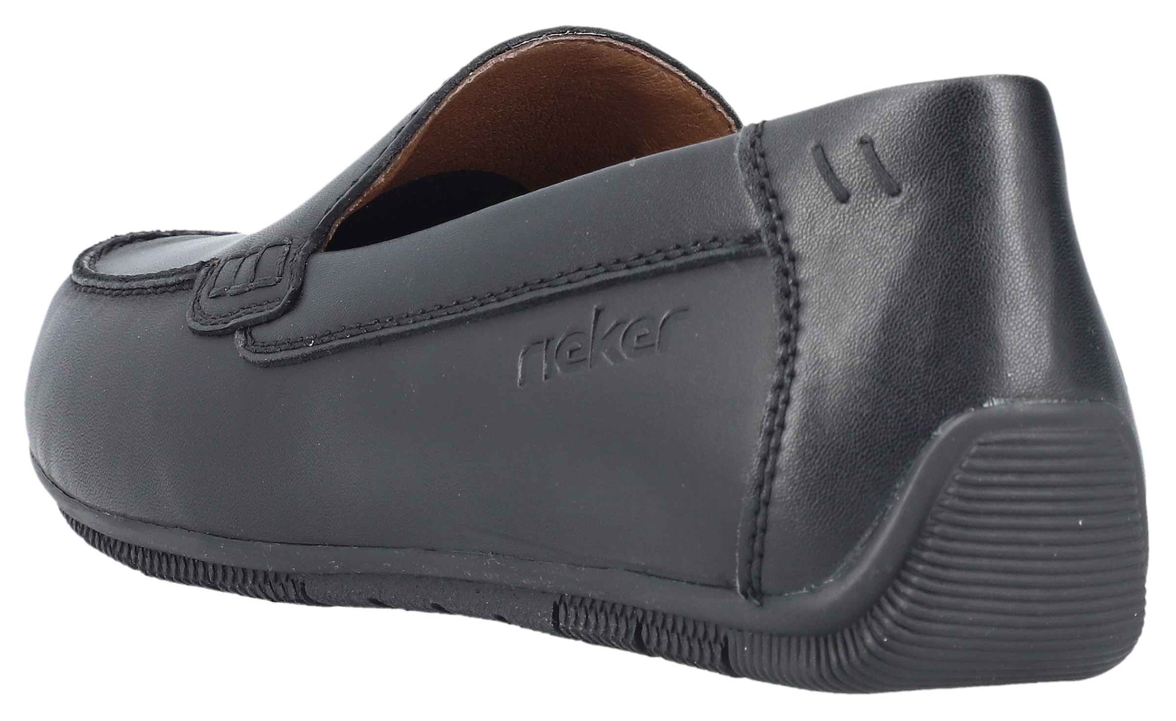 Rieker Mokassin, Slipper, Loafer, Autofahrer Schuh mit typischer Mokassin-Naht