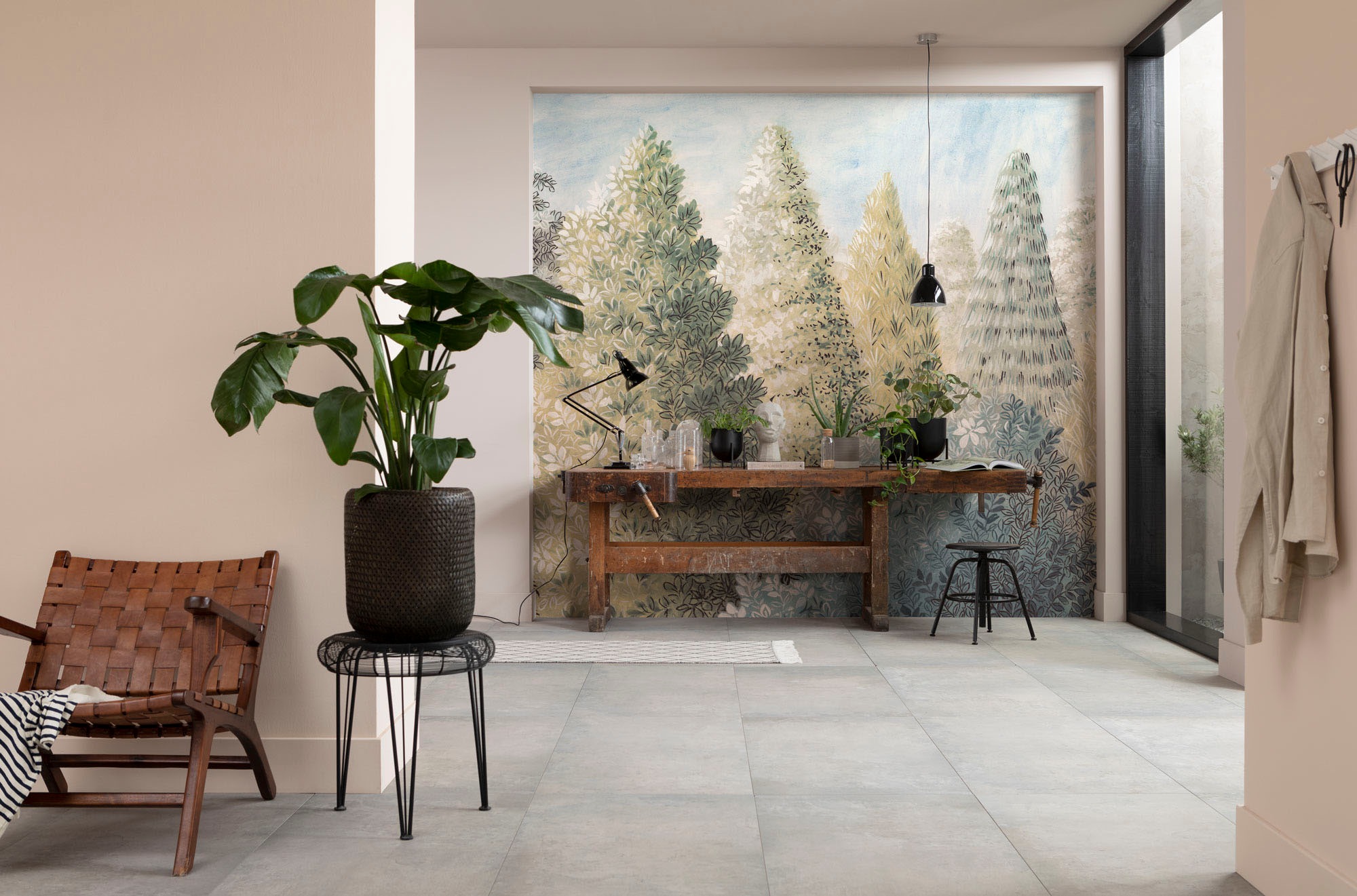 Komar Fototapete »Digitaldruck Vlies - Painted Woods - Größe 400 x 250 cm«, bedruckt, Wohnzimmer, Schlafzimmer