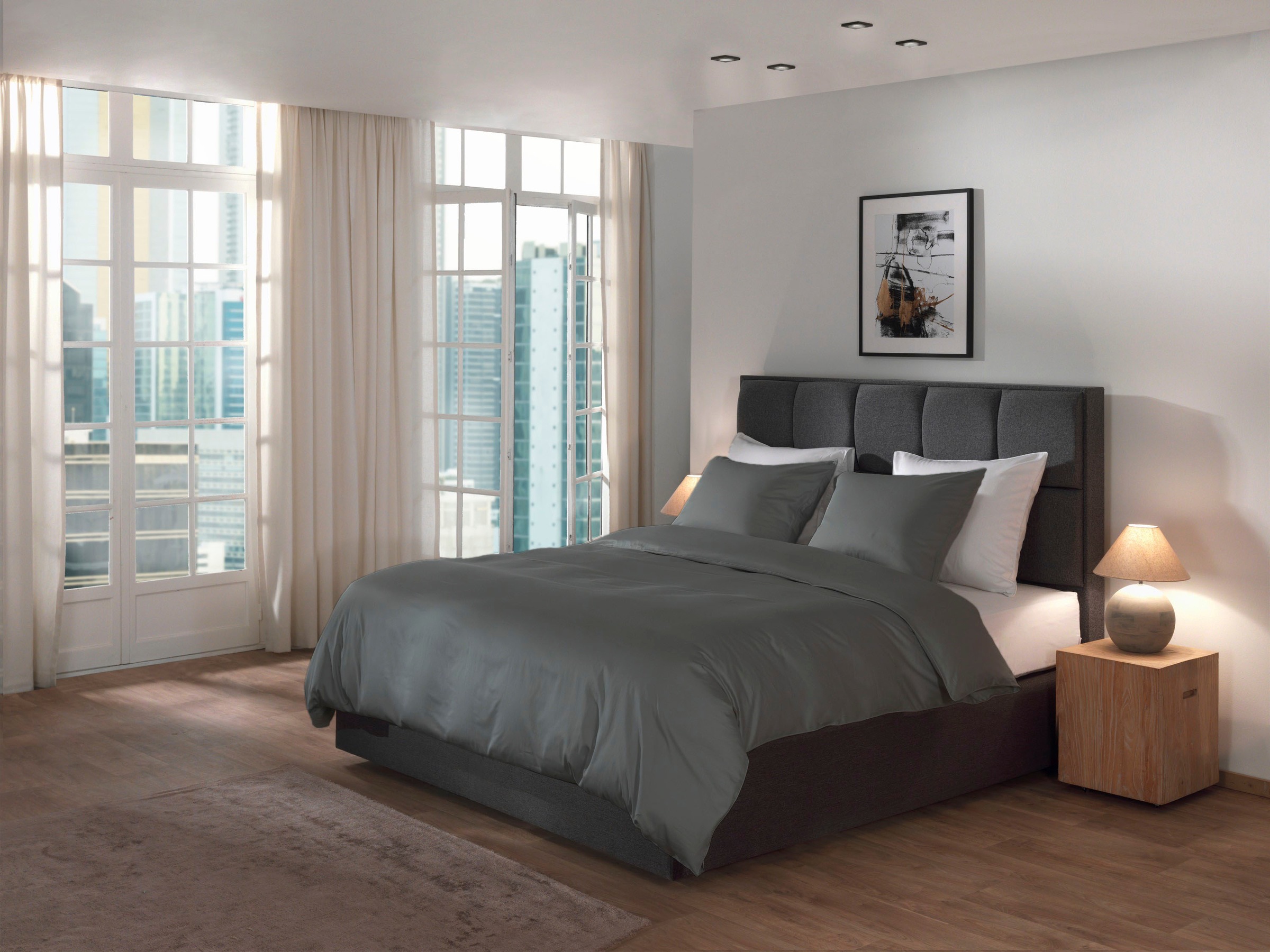 YELLOW Bettwäsche »Suite-Dubai« 2 Stk. tlg. Uni Design, 100% Baumwolle ab 1 günstig online kaufen