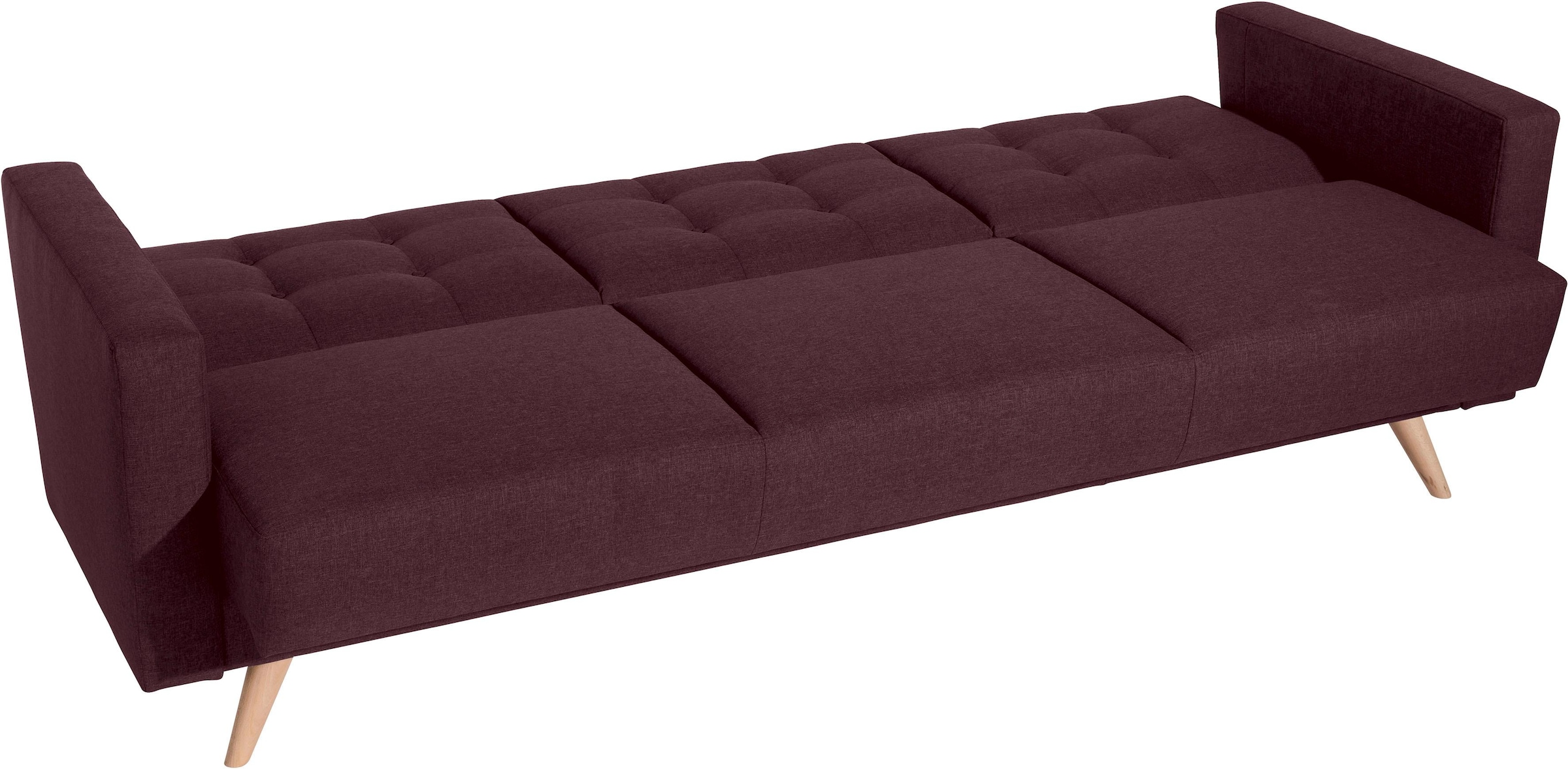 Max Winzer® 3-Sitzer »Julius Kippcouch mit komfortablem Federkern, klassisch und modern«, Schlafsofa, inklusive Bettfunktion & Bettkasten, Breite 224 cm