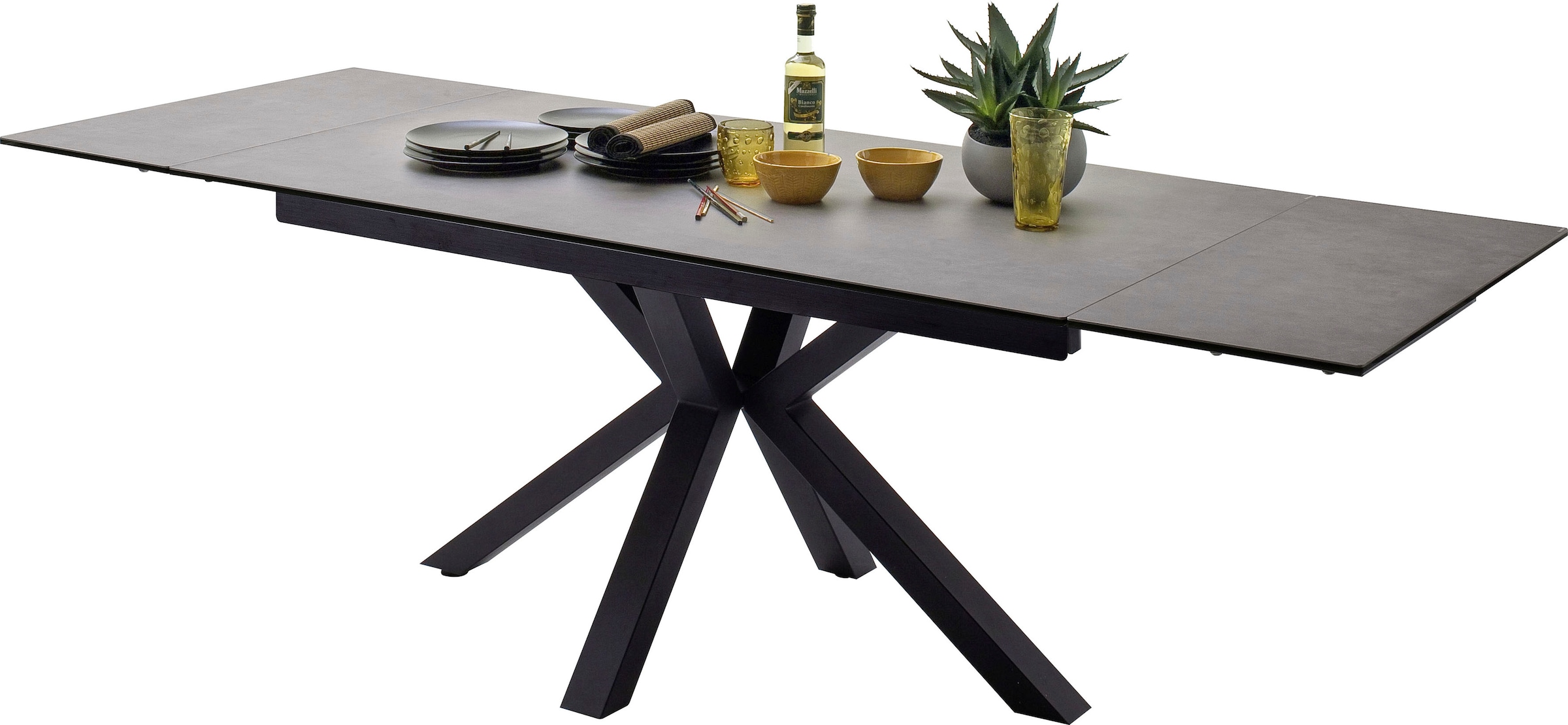 MCA furniture Esstisch »Nagano«, Esstisch Glas-Keramik mit Stirnauszug