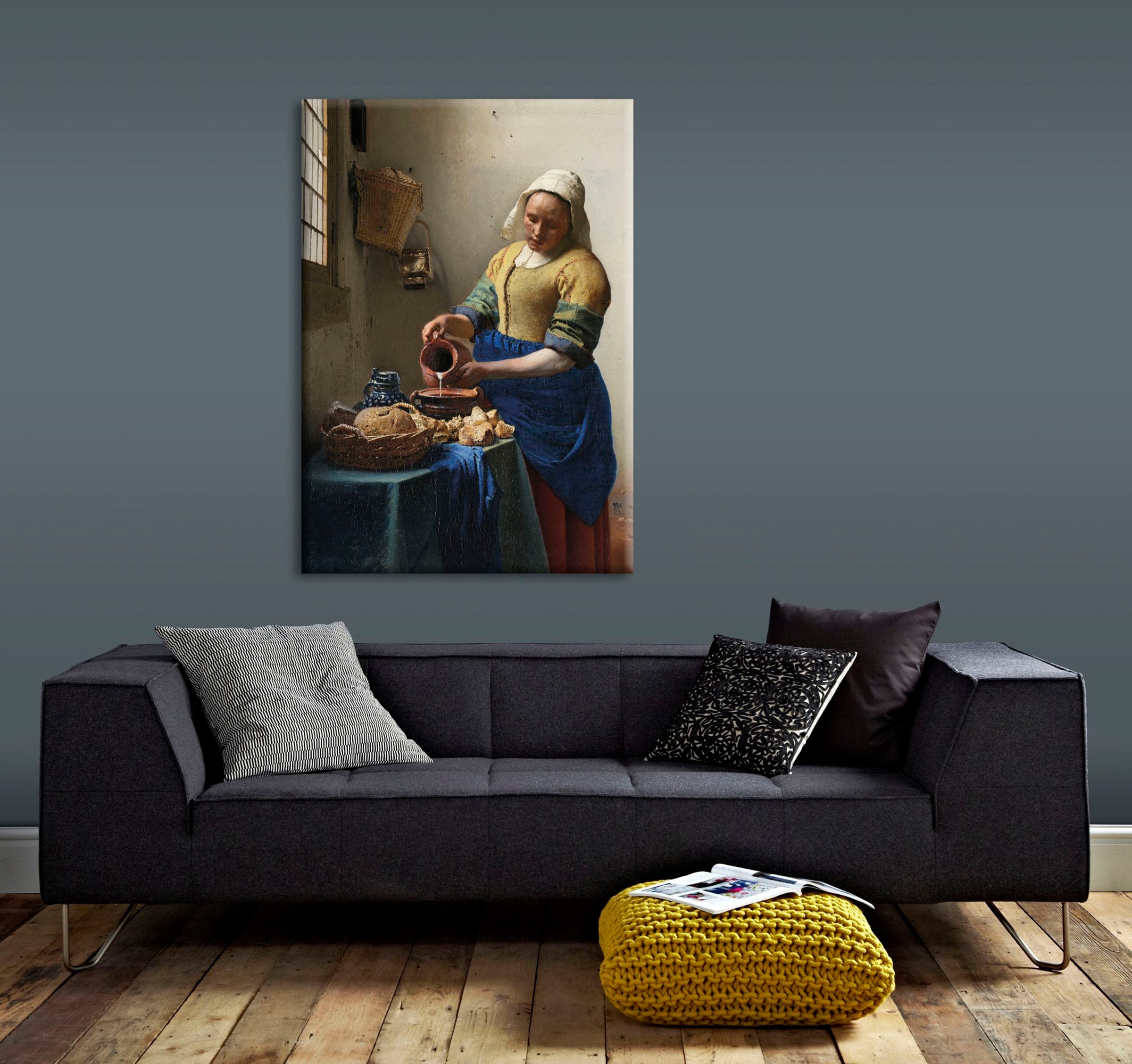 Art for the home Leinwandbild »Het melkmeisje, Jan Vermeer, ca. 1660«