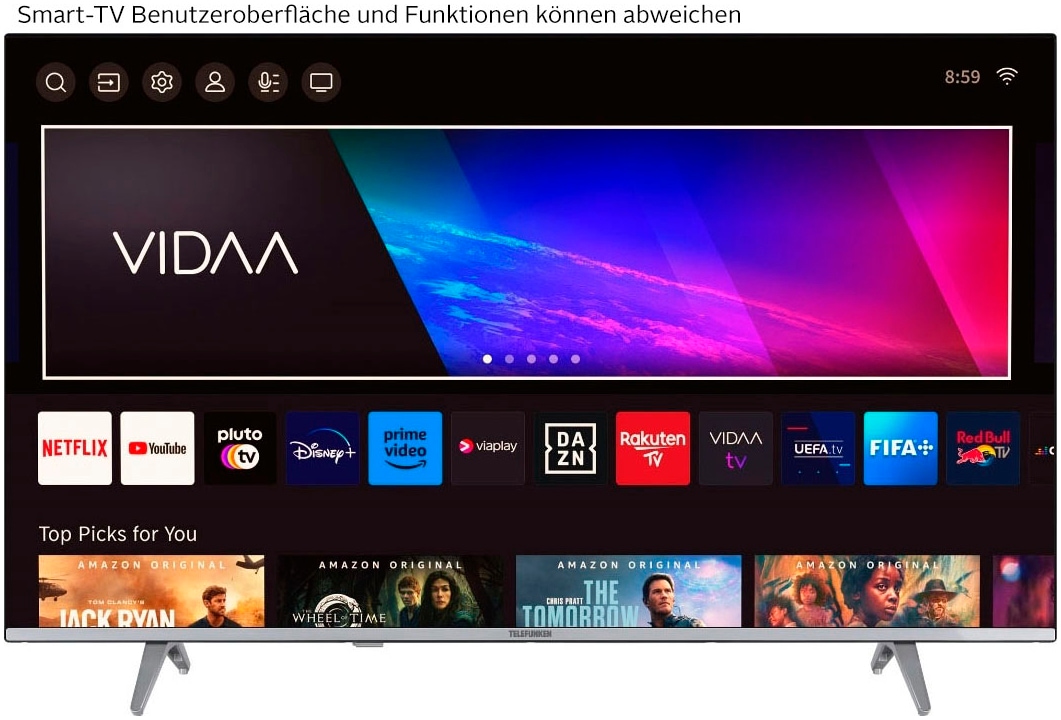 Telefunken LED-Fernseher »D55U875M8CW«, 4K Ultra HD, Smart-TV