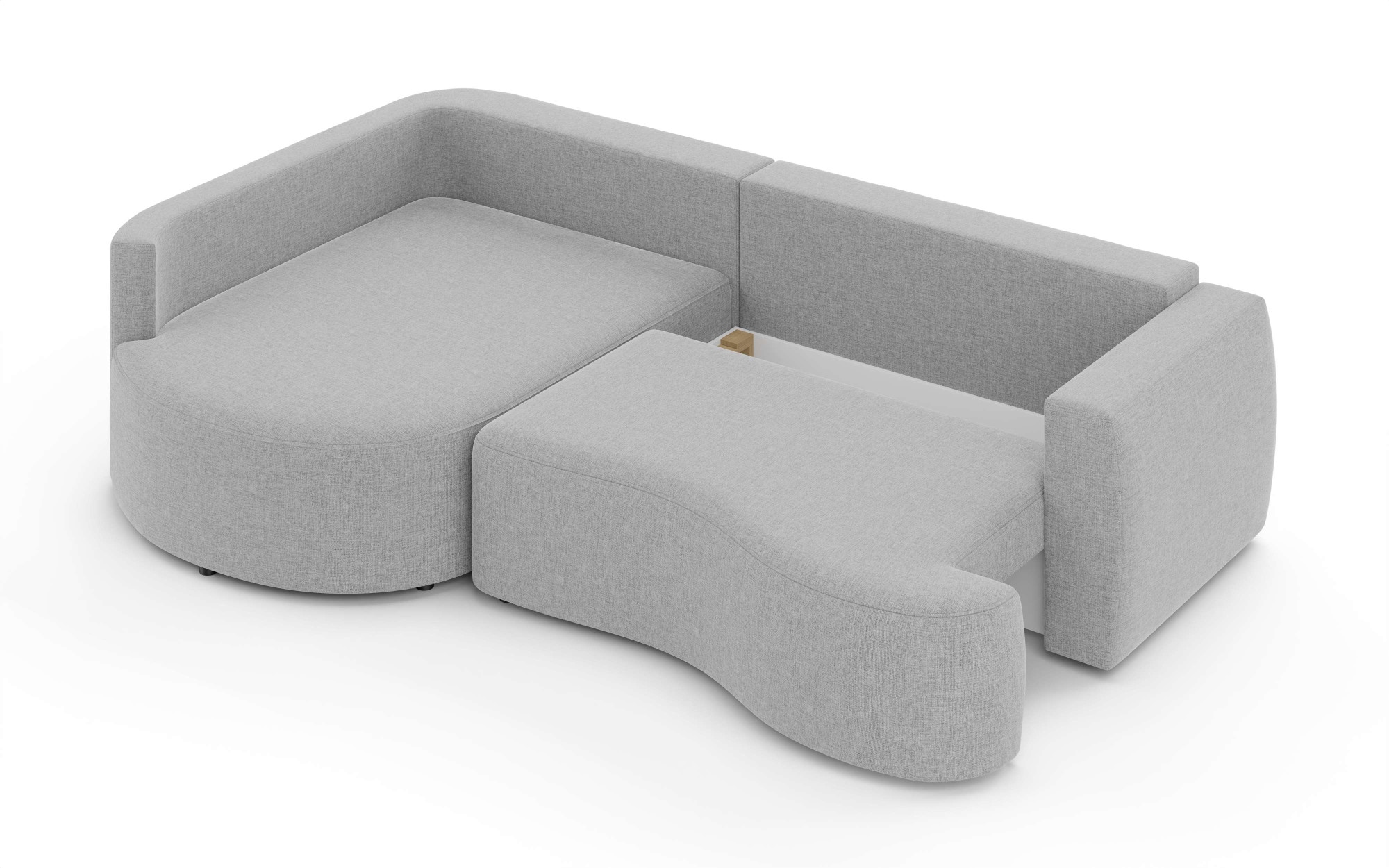 Home affaire Ecksofa »Kahekili, Schlafsofa mit Bettkasten, Maße B/T/H: 255/181/90/ cm« L-Form mit Wellenunterfederung, 7 Rückenkissen und 2 Zierkissen