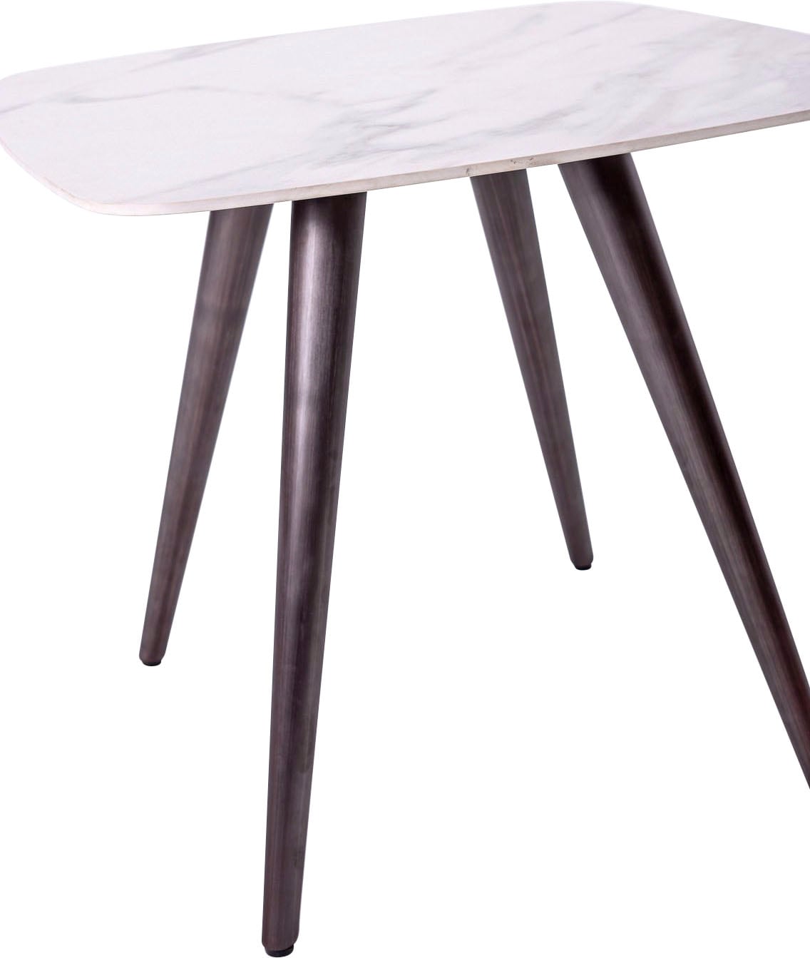 Leonique Beistelltisch »Fremont«, Keramik-Beistelltisch, Marmoroptik, Metallbeine schwarz, ca. 60x60x55