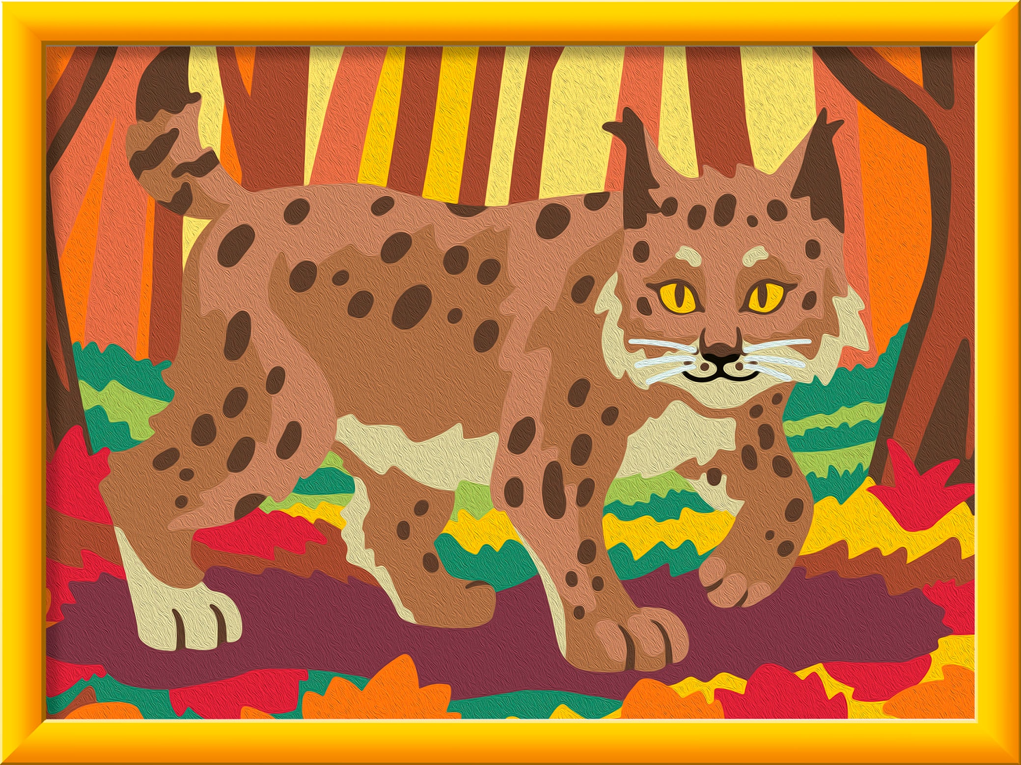 Ravensburger Malen nach Zahlen »CreArt, Luchs im Herbstwald«, Made in Europe