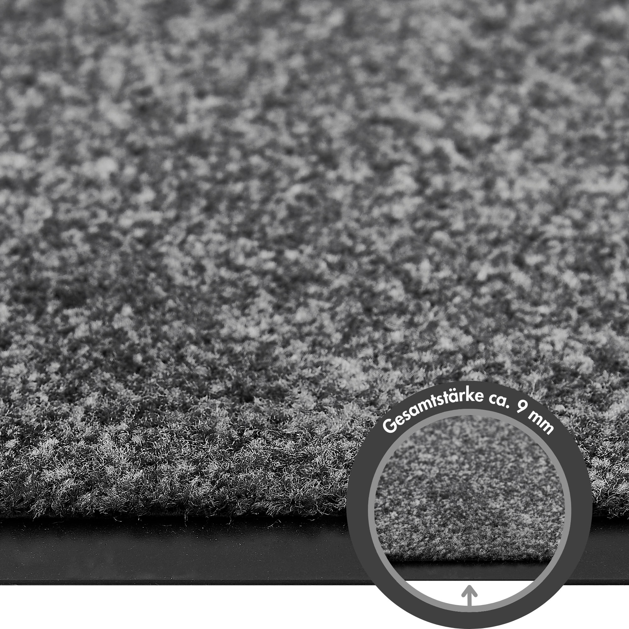 my home Fußmatte »Fresh Step, Made in Belgium«, rechteckig, 7 mm Höhe, für den Eingangsbereich, Uni-Farben, rutschhemmend, robust, waschbar