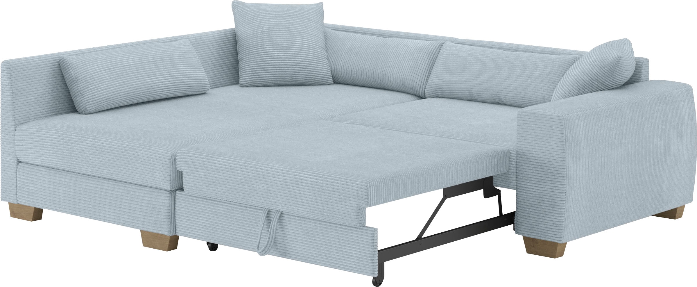 Mr. Couch Ecksofa »Helena L-Form«, Mit Federkern, wahlweise mit Bettfunktion und Taschenfederkern