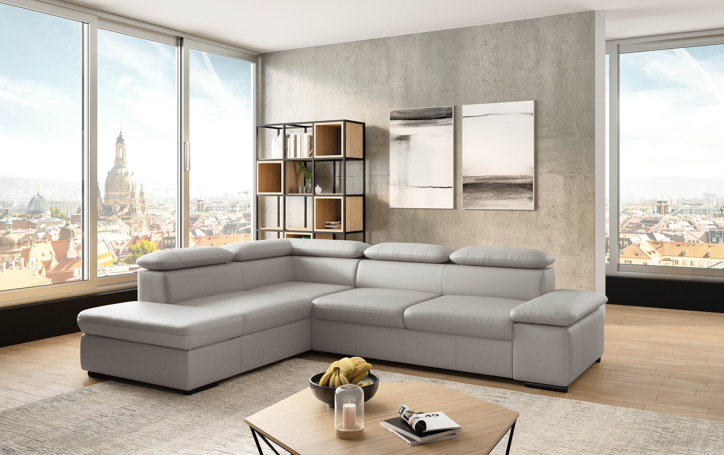 sit&more Ecksofa »Alcudia L-Form«, mit Armteilverstellung, optional Kopfteilverstellung und Bettfunktion