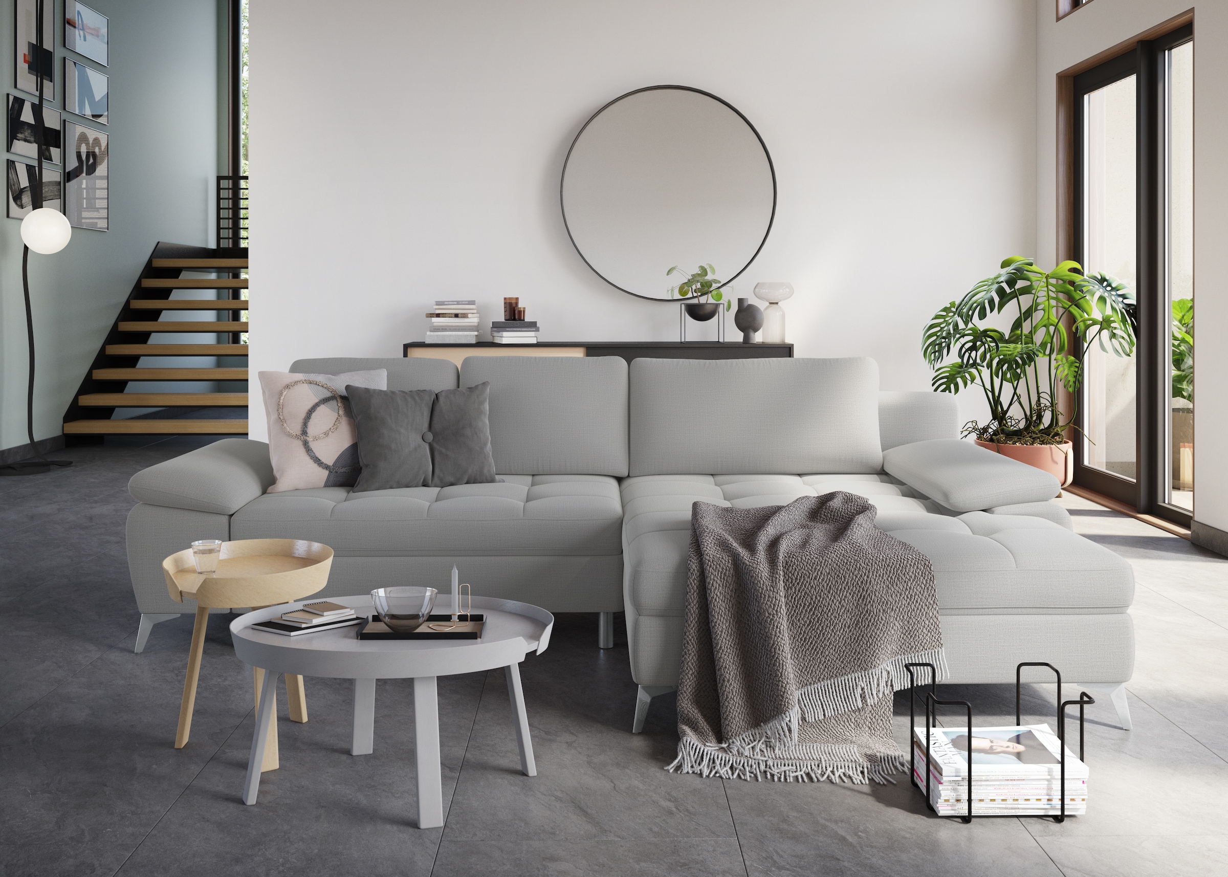 sit&more Ecksofa »Latigo L-Form«, mit Mega-Recamiere, wahlweise mit Bettfun günstig online kaufen