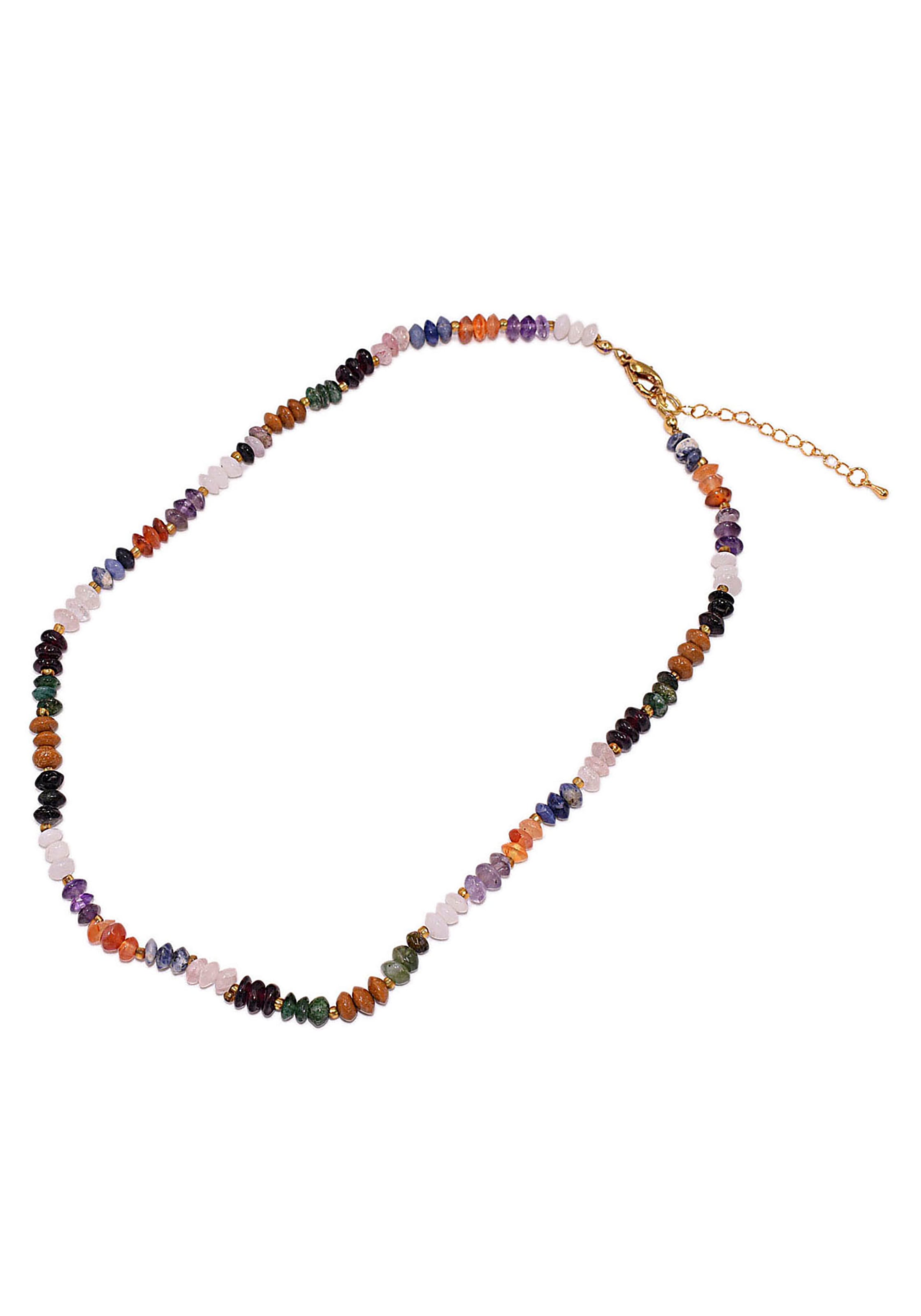 Firetti Collier »Schmuck Geschenk Halsschmuck Halskette Edelsteinkette Tigerauge«, mit Edelsteinen