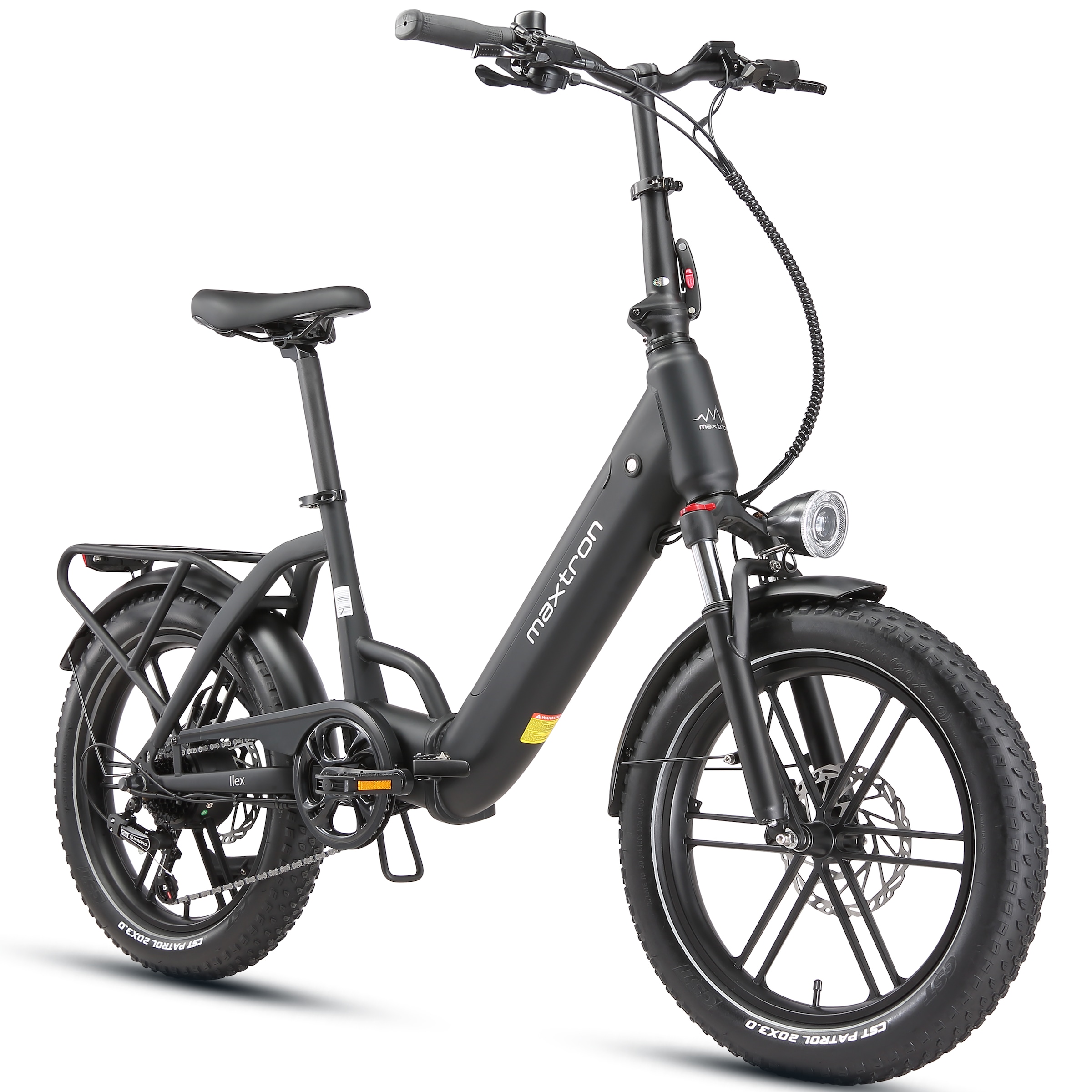 Maxtron »Maxtron Ilex 20" City-E-Bike« 7 Gang Shimano Kettenschaltung Heckmotor 250 W Packung,  (mit integr. Akku), Elektrofahrrad für Alltag und Einkauf