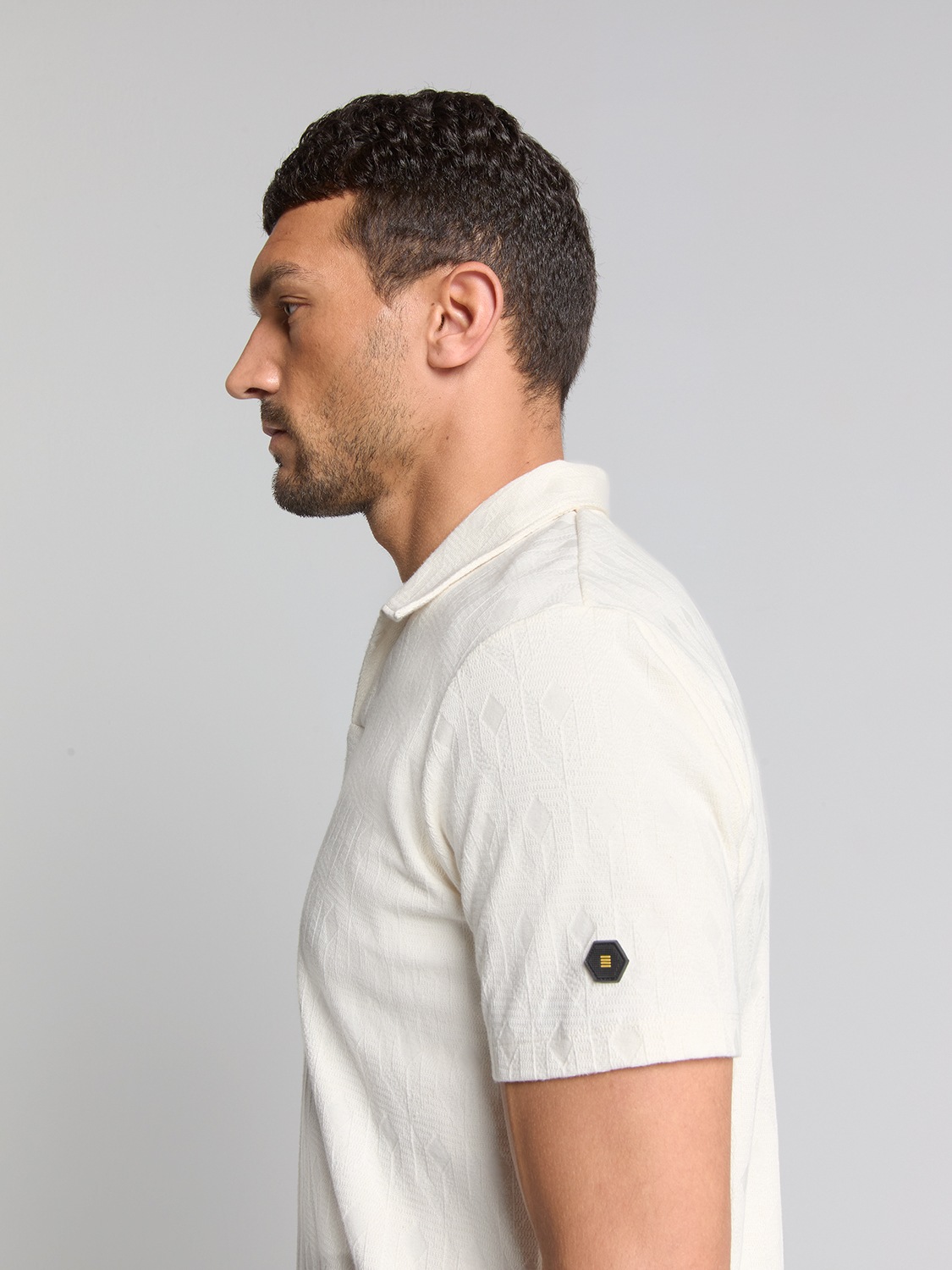 NO EXCESS T-Shirt »No Excess Jacquard Poloshirt«